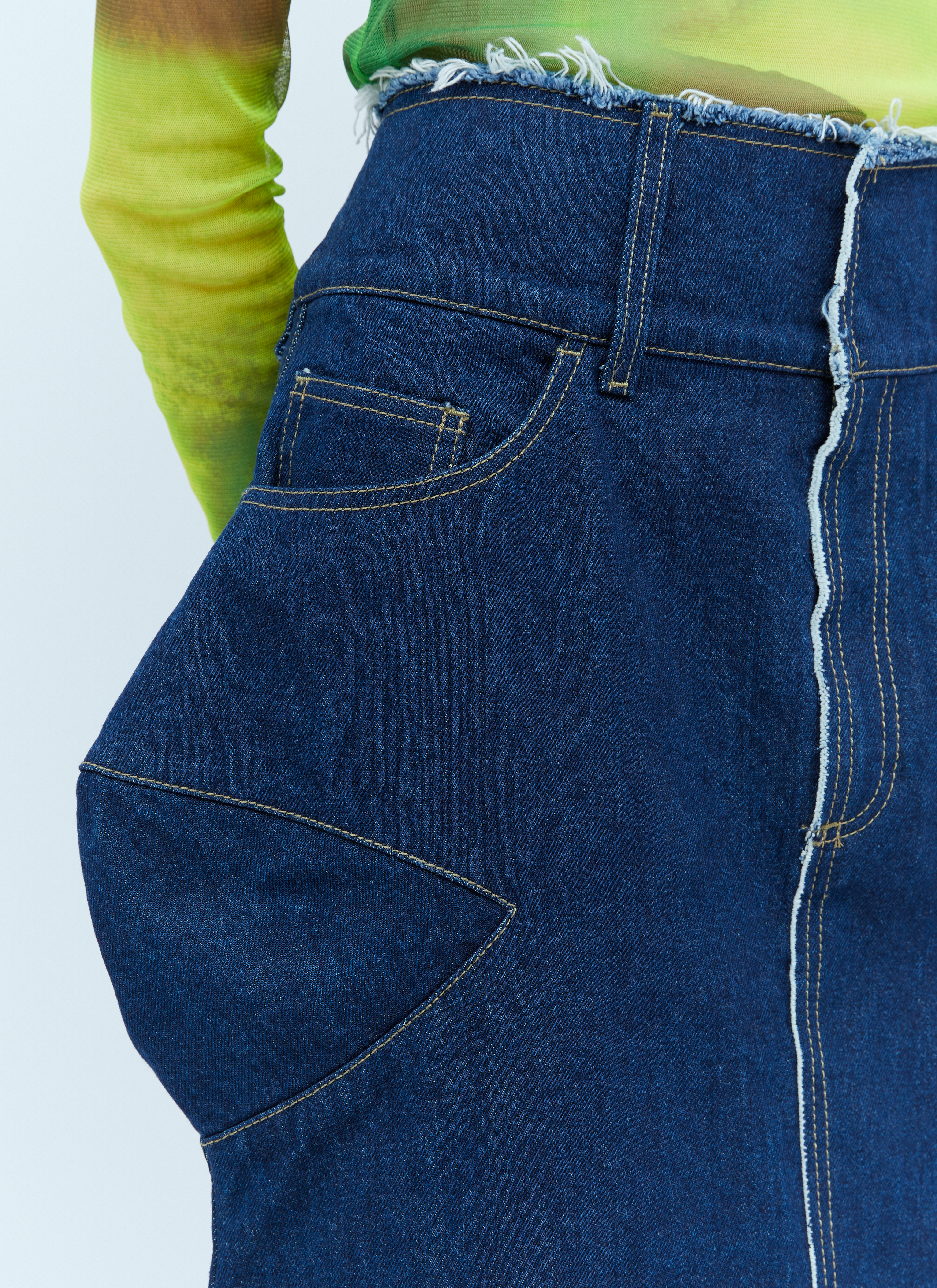 Paula Canovas Del Vas Spiky Denim Skirt