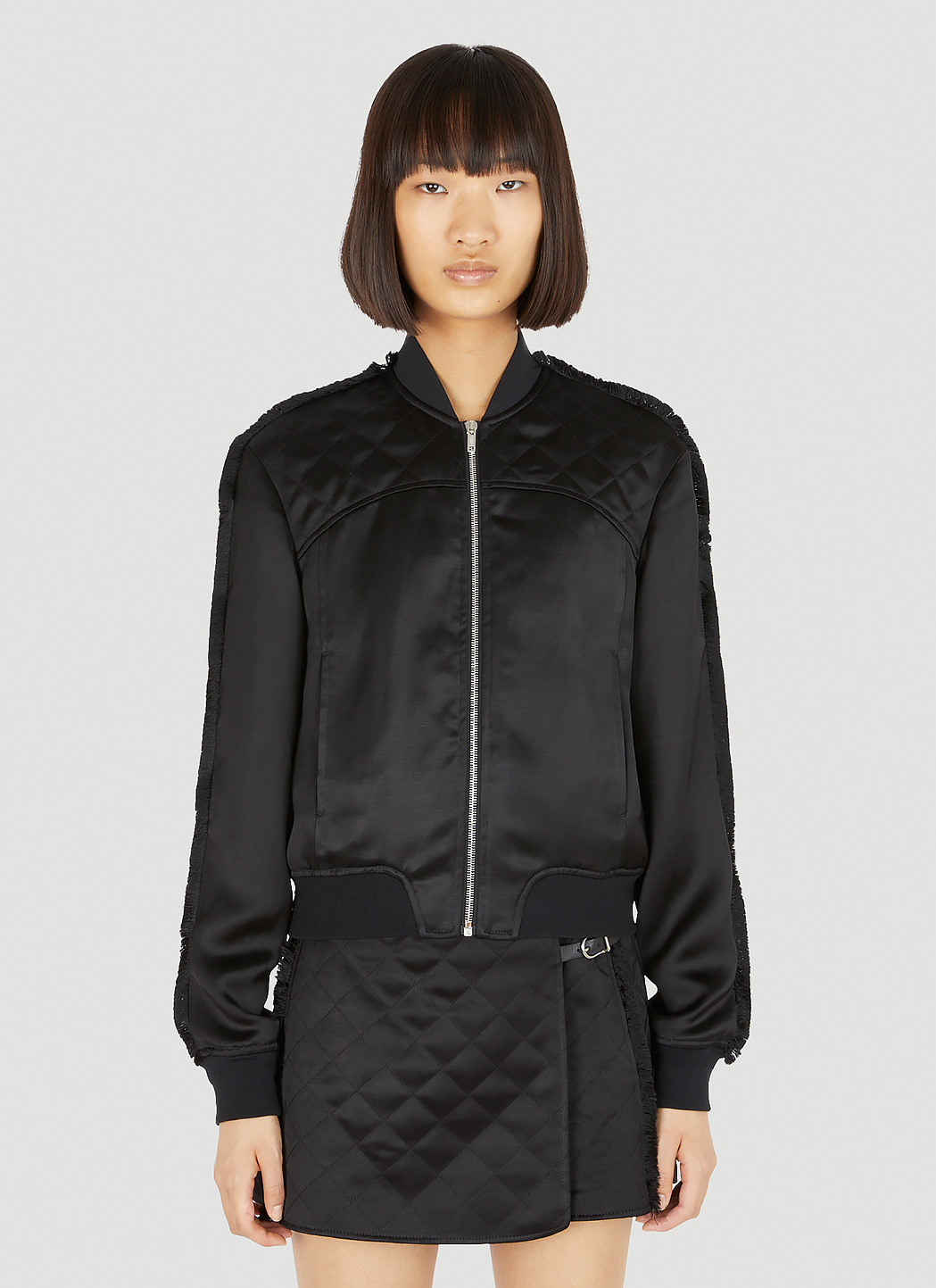 Furry Trim Bomber Jacket
