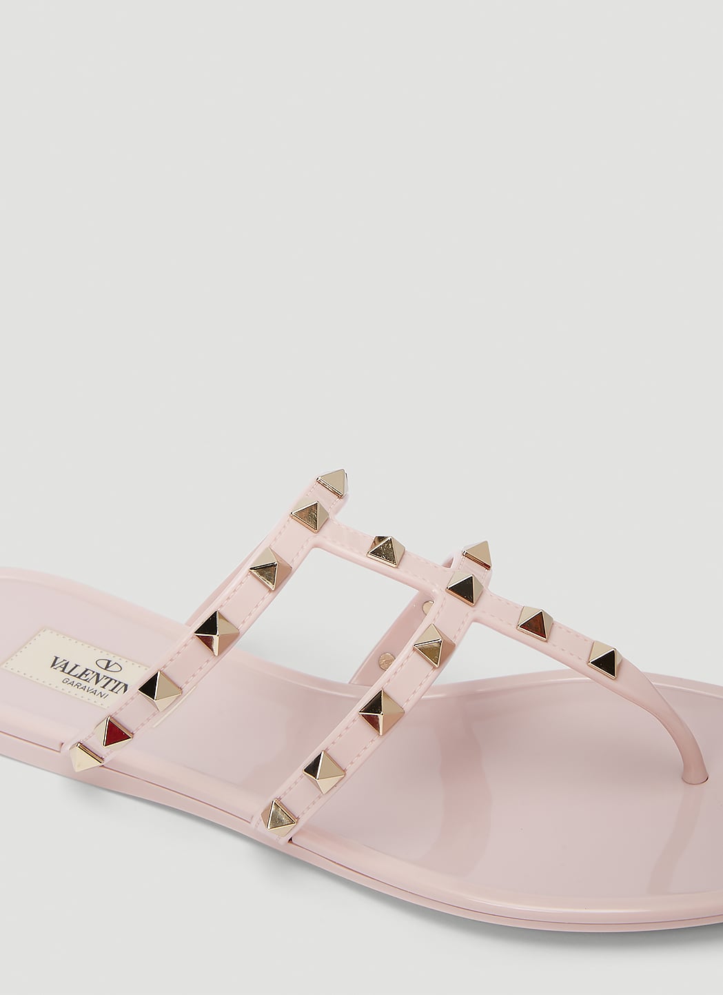 Valentino Rockstud Flip-Flop Sandals in Pink | LN-CC