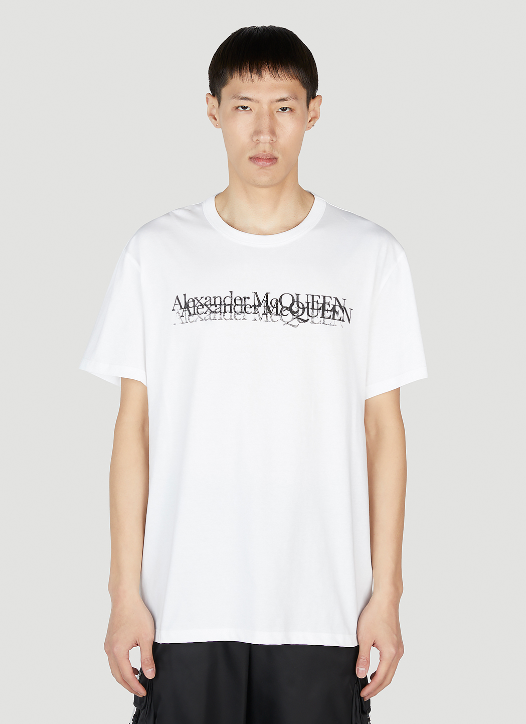 Alexander McQueen Logo Stamp T-Shirt in White | LN-CC