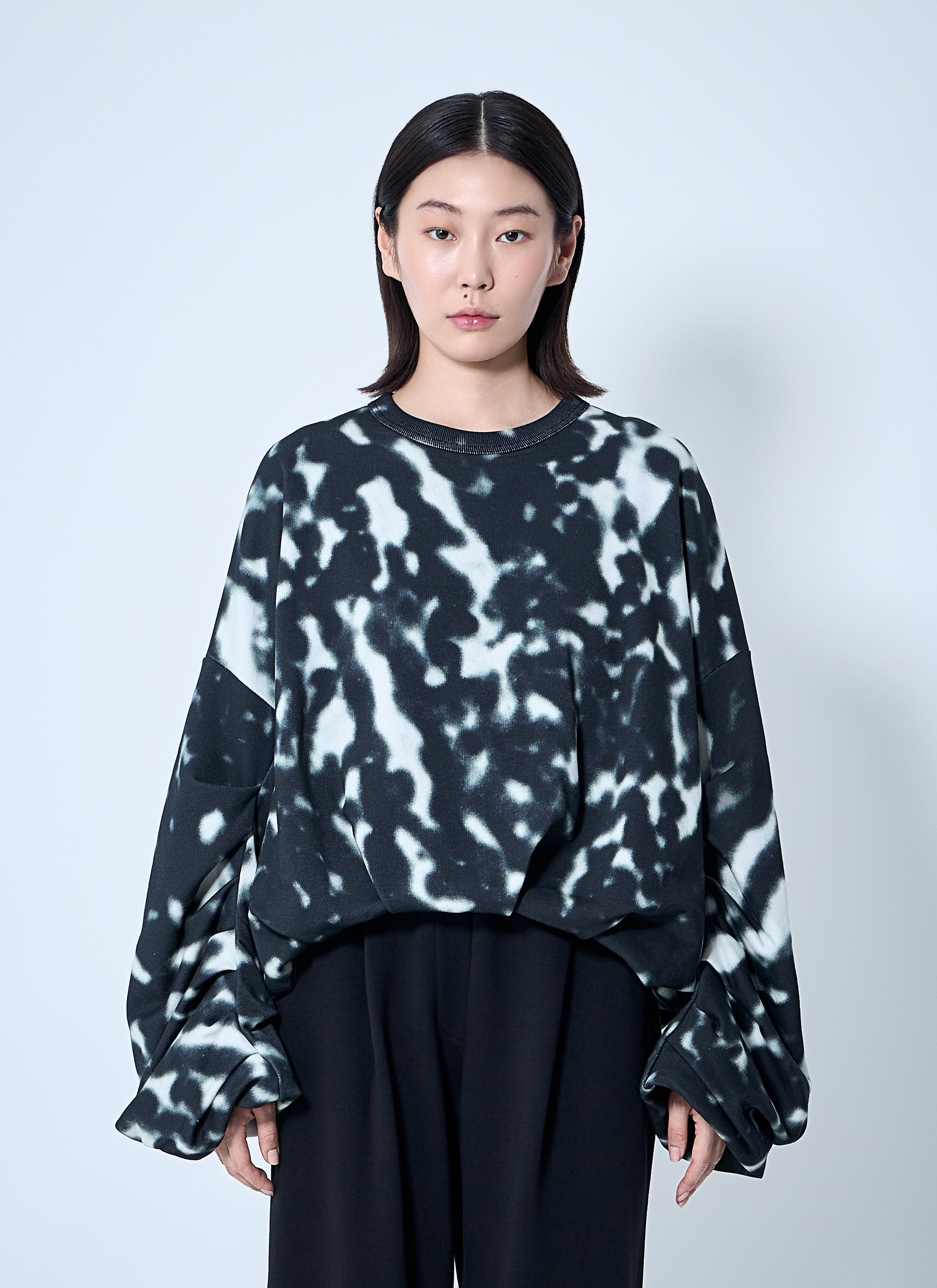 Dries Van Noten Women's' Tie-Dye Sweatshirt in Black | LN-CC®