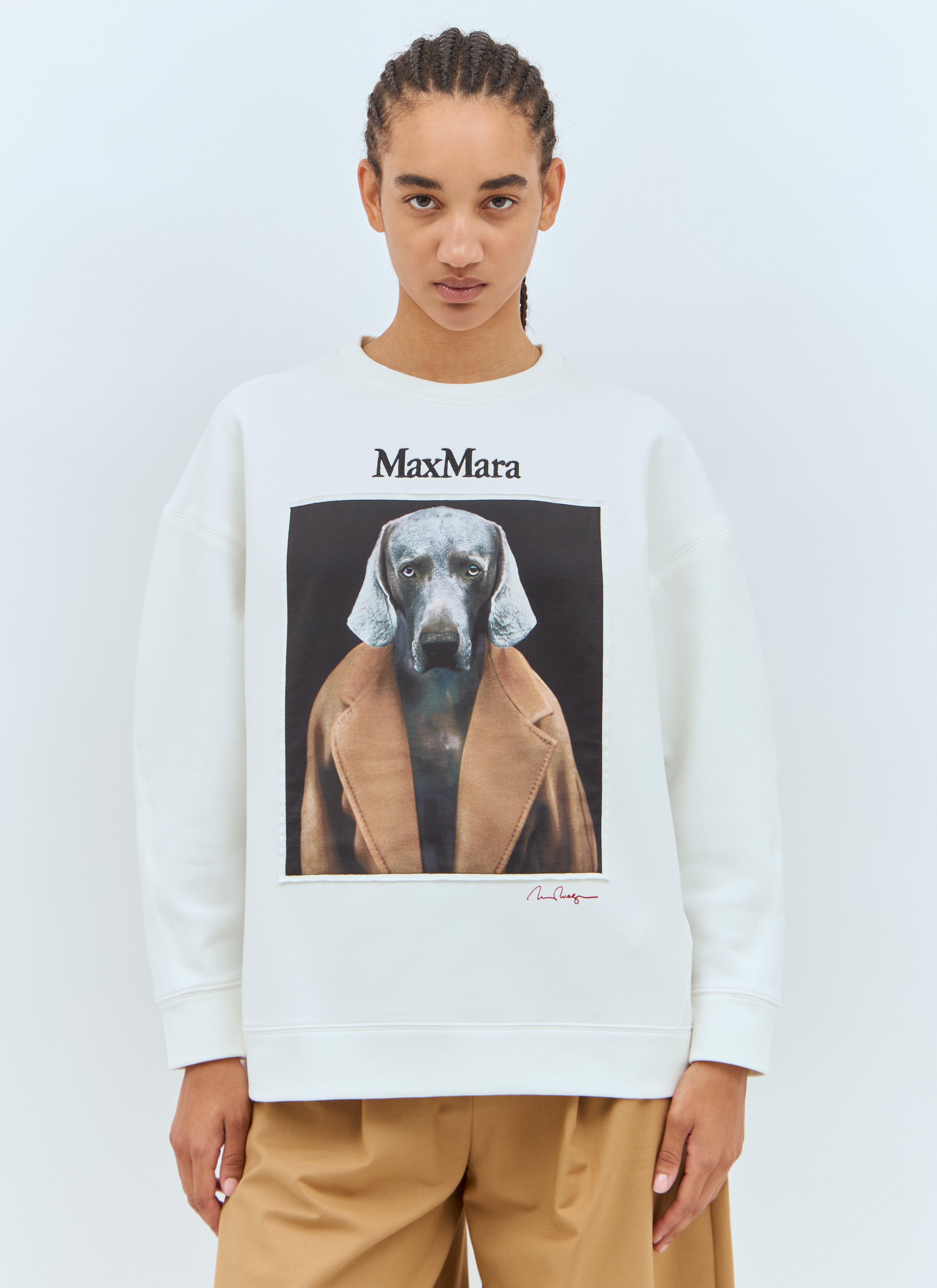 Max Mara Women's' Dog Print Sweatshirt in White | LN-CC®