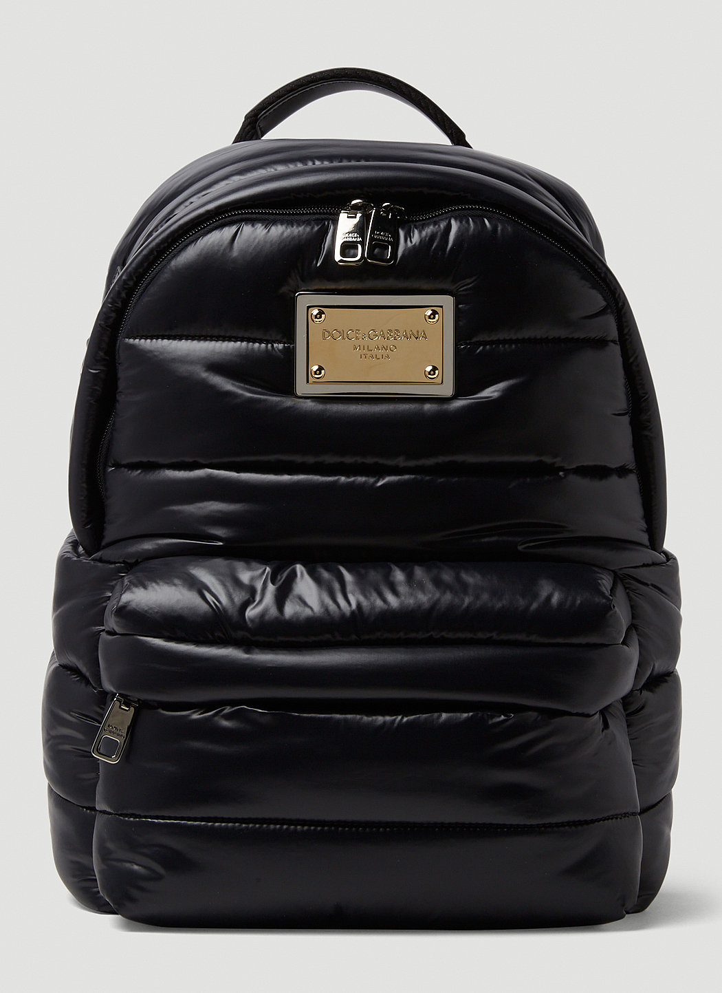 Dolce&Gabbana Logo Plaque Padded Backpack