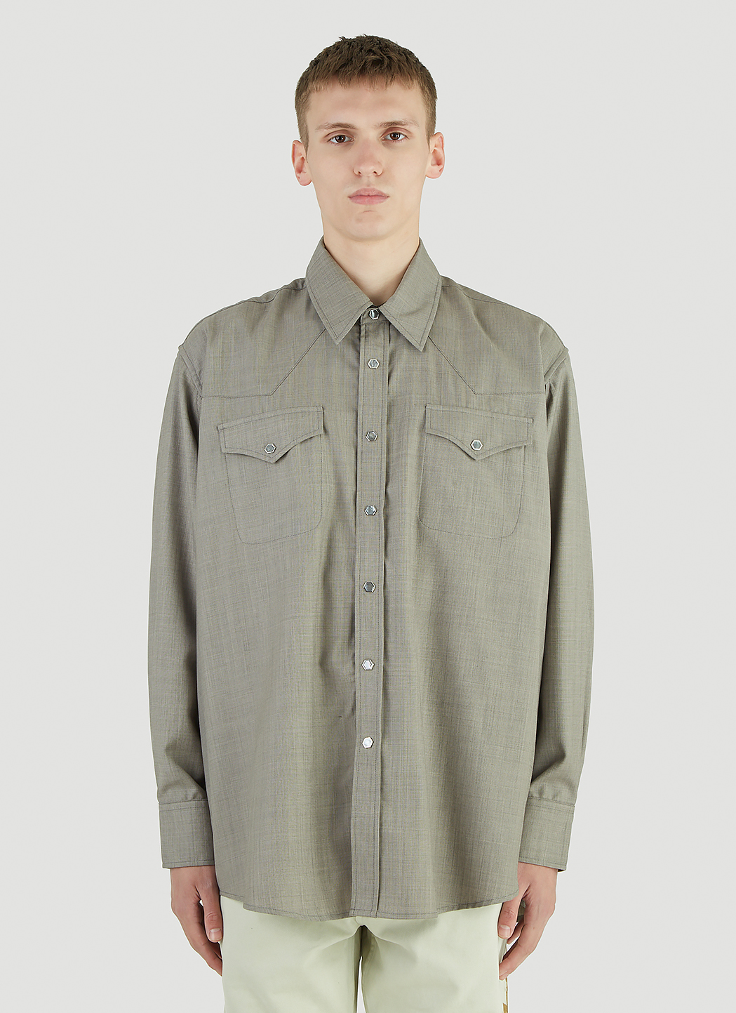 Our Legacy Men's' Cut Ranch Shirt in Grey | LN-CC®