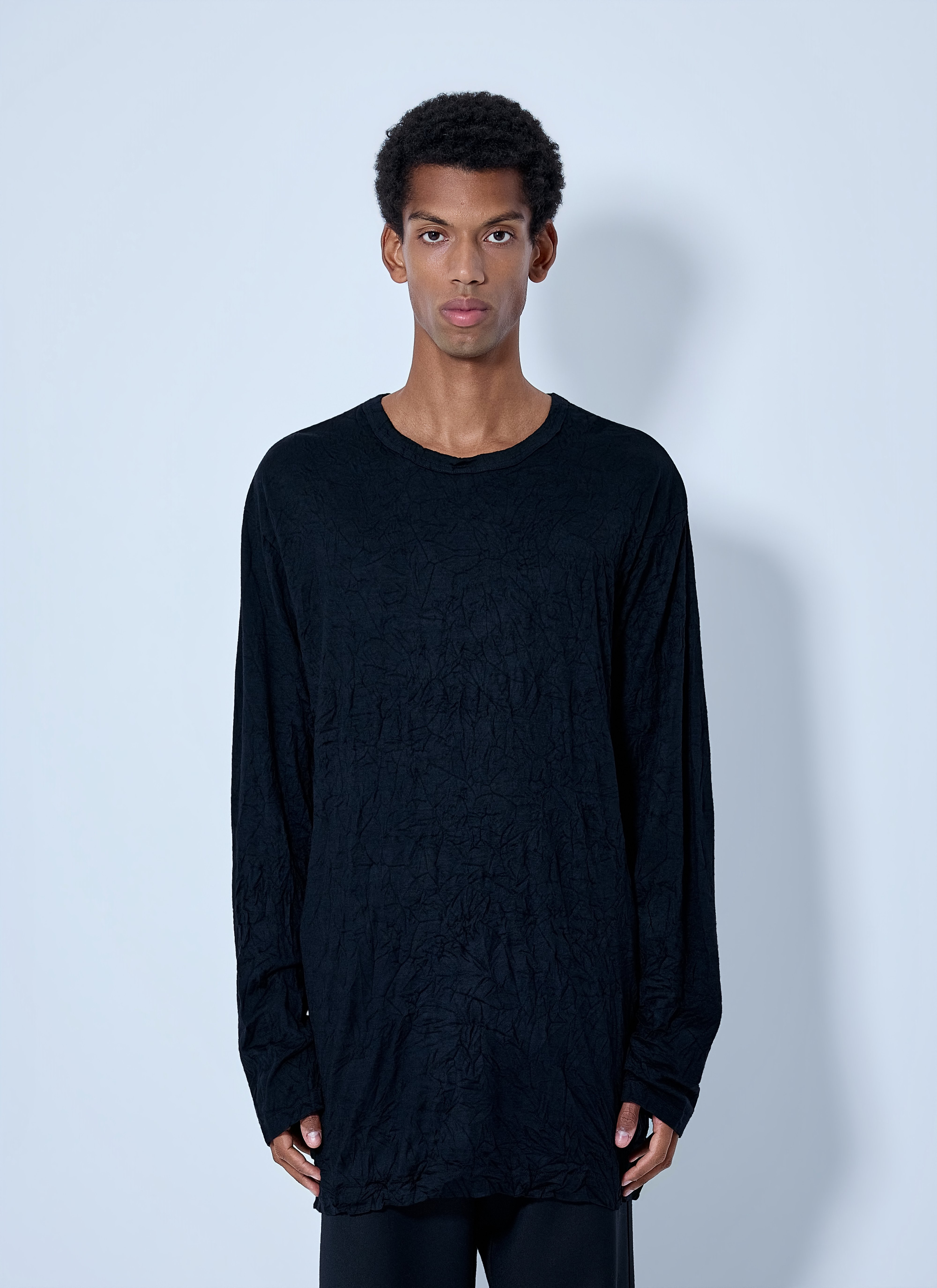 Yohji Yamamoto Yohji Yamamoto Round Neck Long Sleeve T-Shirt
