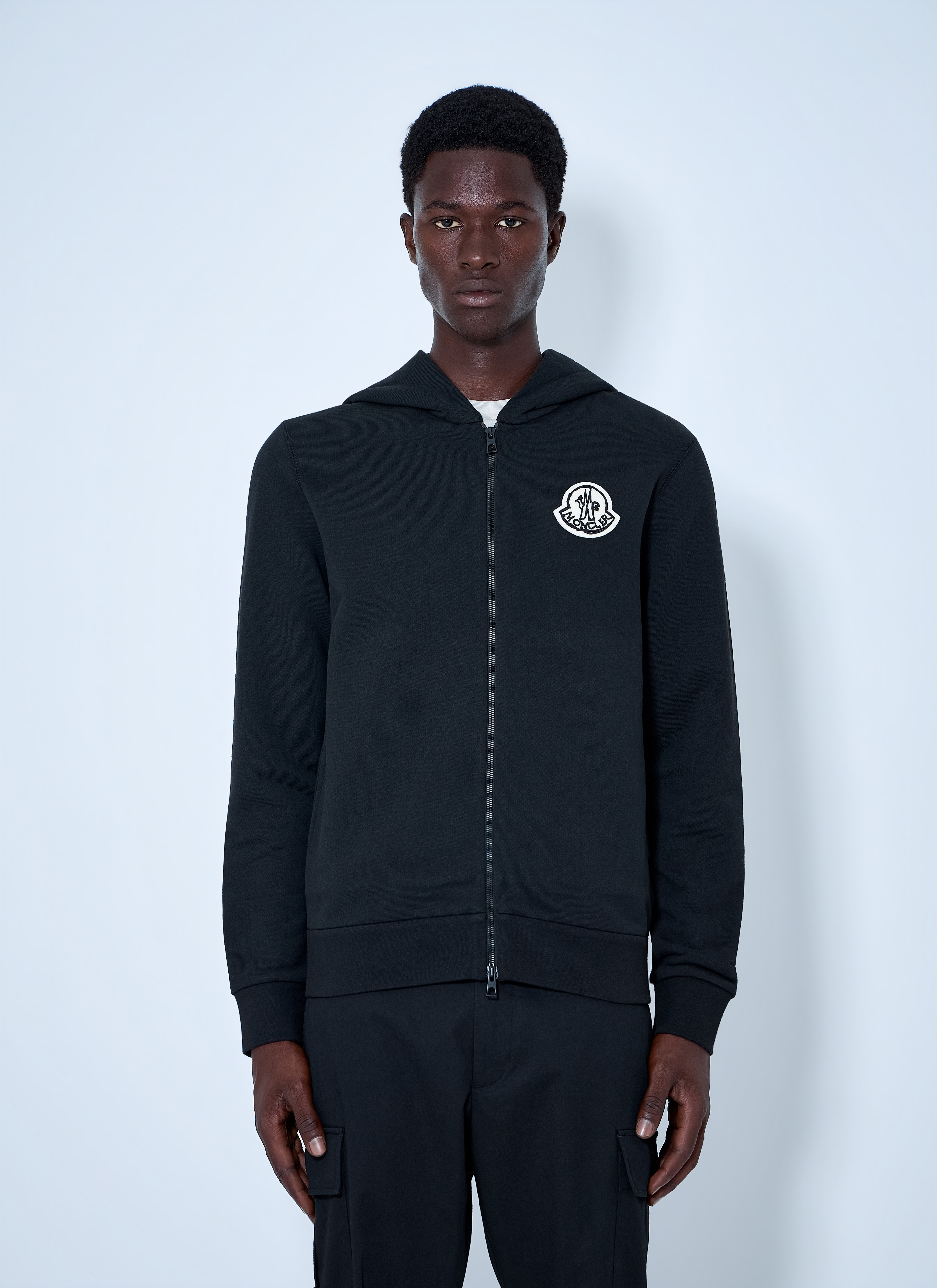 MONCLER Moncler Zip Hoodie with Logo Patch