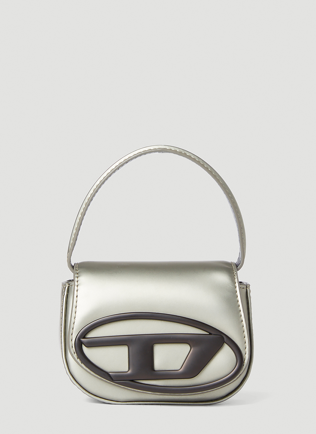 Diesel 1DR XS Mini Bag with D Plaque White