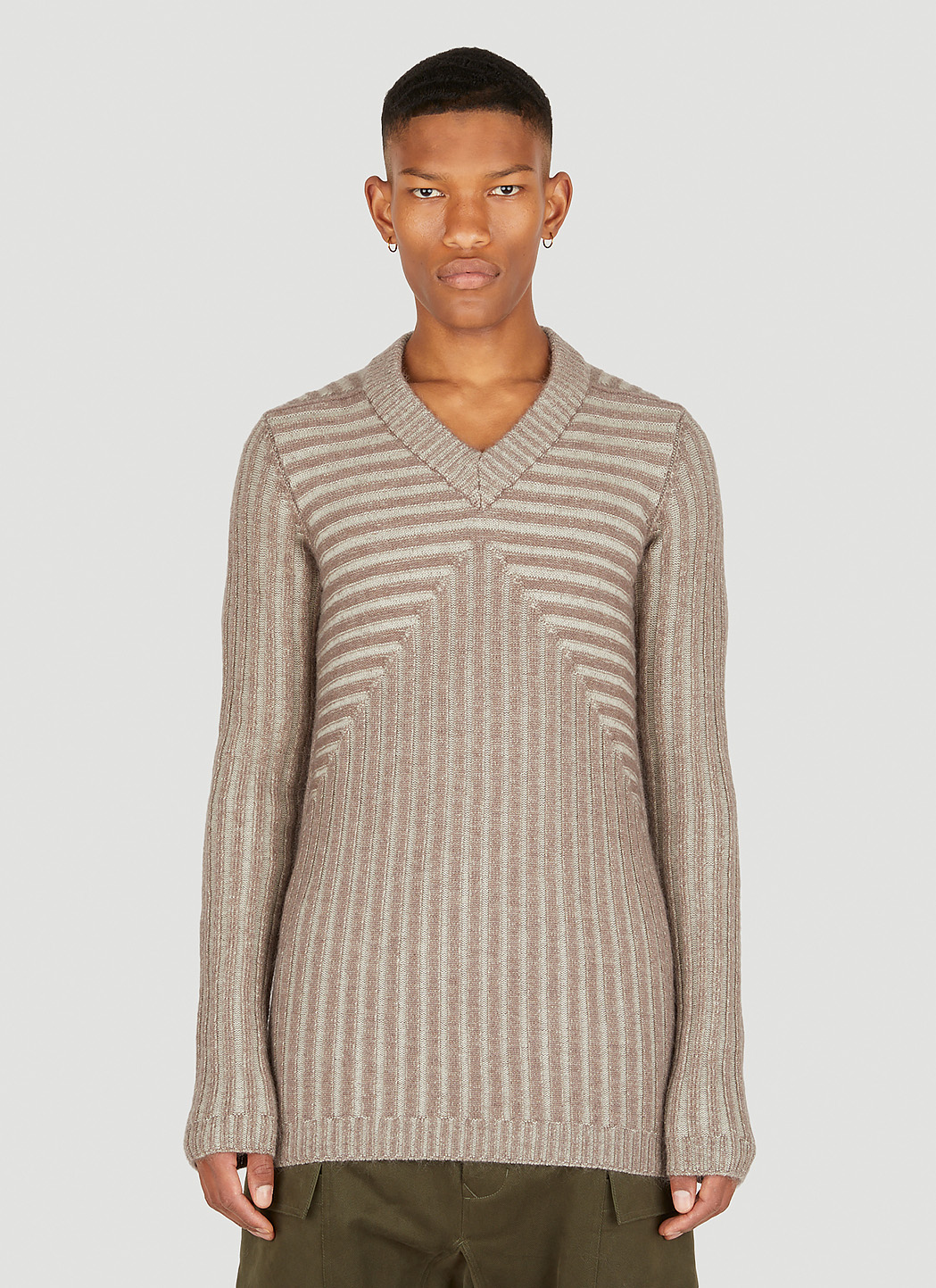 Ribbed V-Neck Sweater