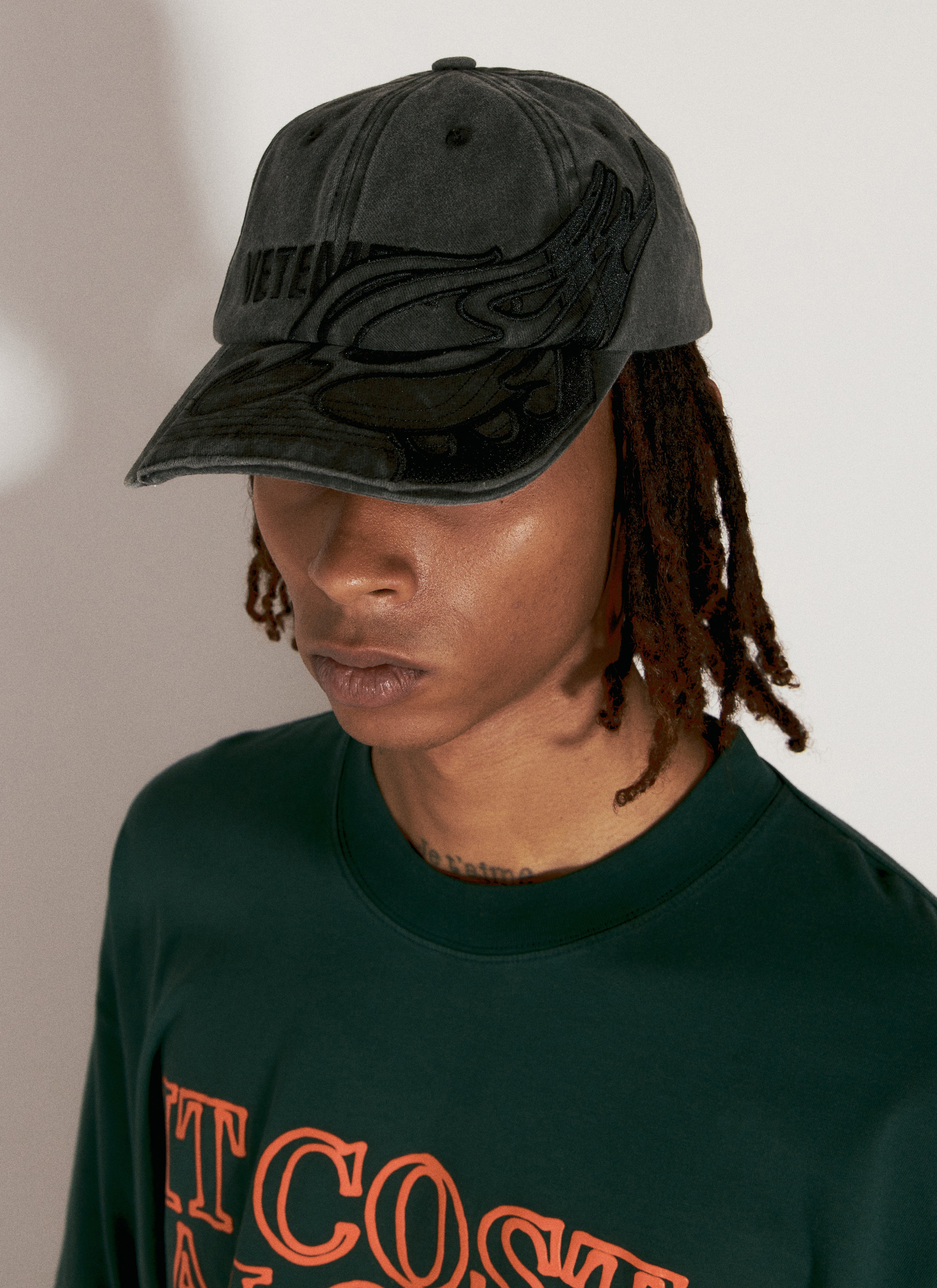 VETEMENTS Men's' Flame Logo Baseball Cap in Black | LN-CC®
