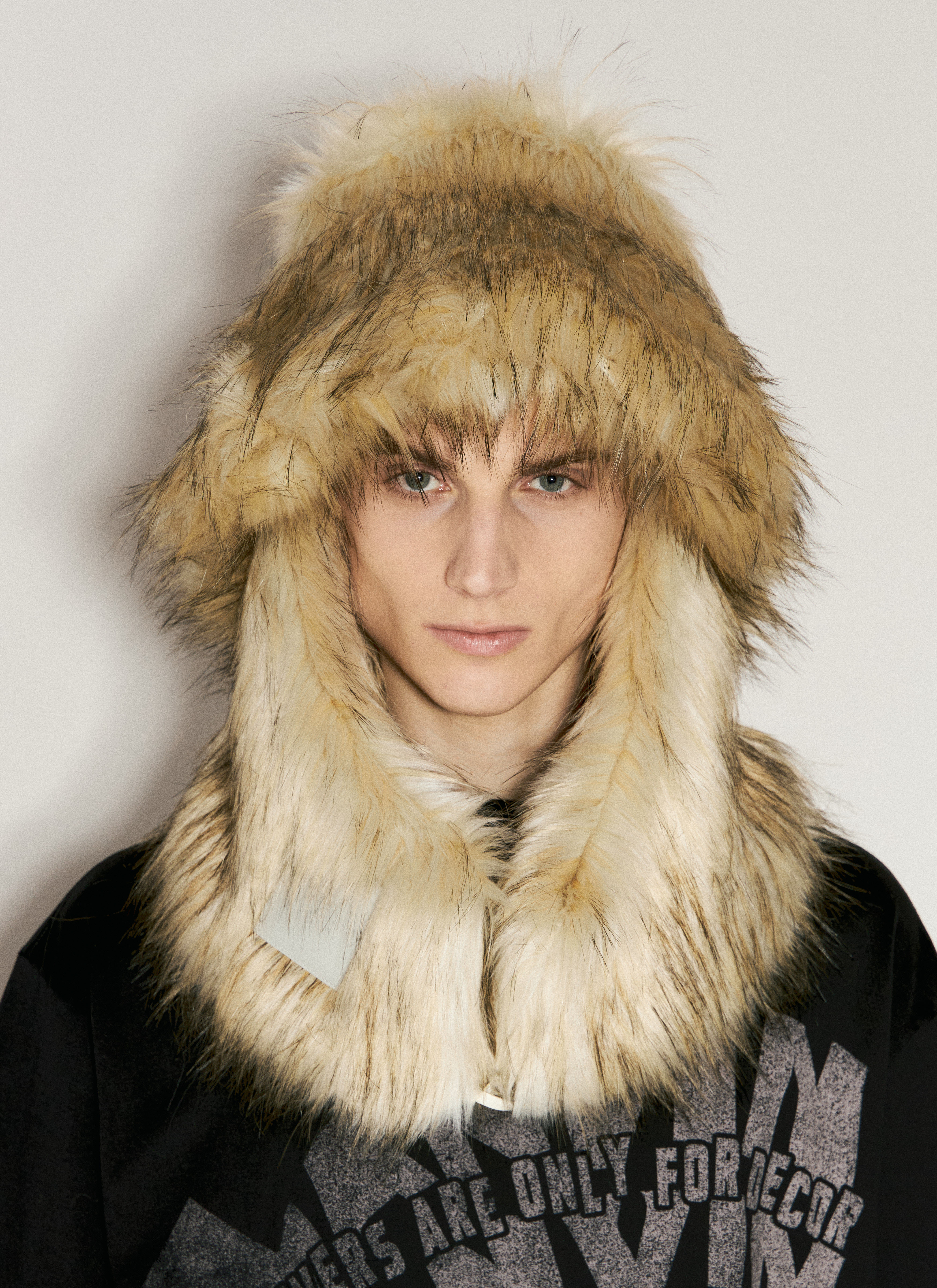 Lanvin x Future Men's' Faux Fur Fisherman Hat in Beige | LN-CC®