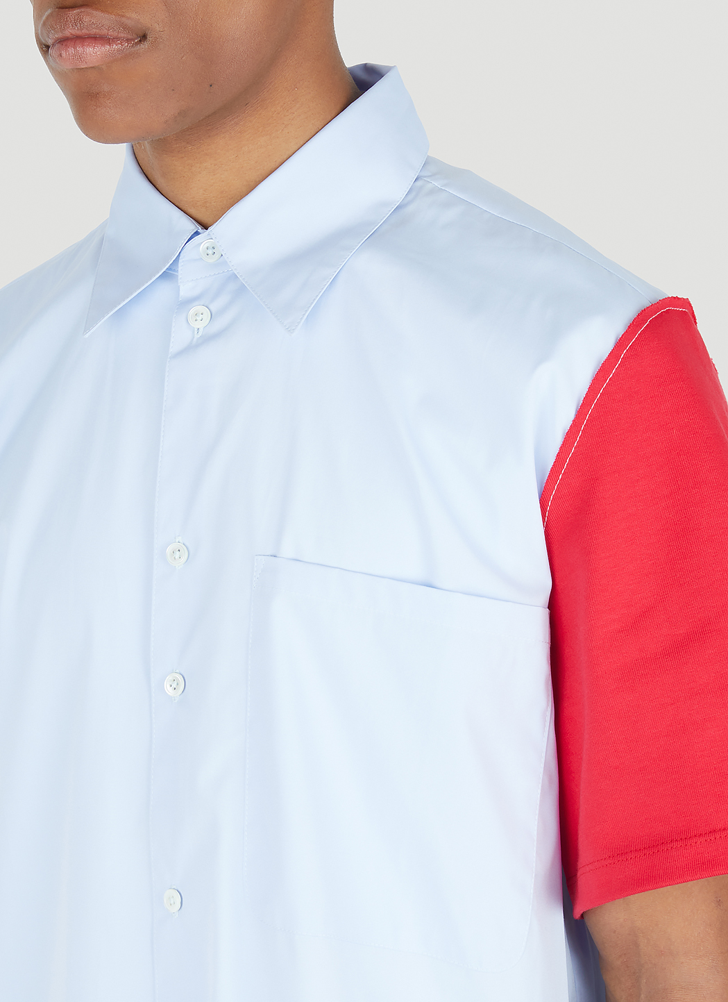 Camiel Fortgens Research Contrasting Sleeve Shirt | Smart Closet