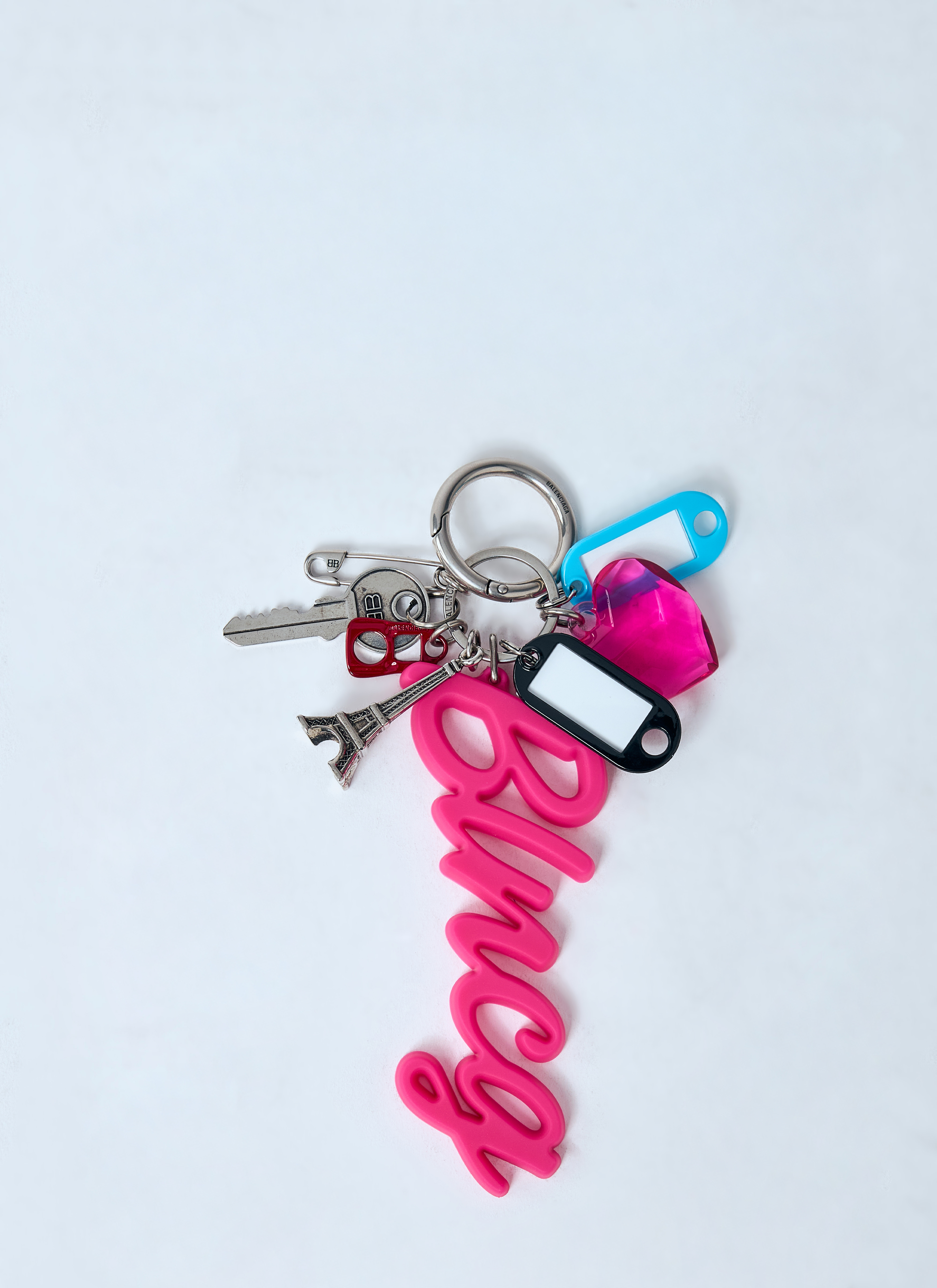 BALENCIAGA チャーム キーホルダー HOURGLASS SOFT Balenciaga Women's' Hourglass Soft Big Souvenirs Keyring in Pink