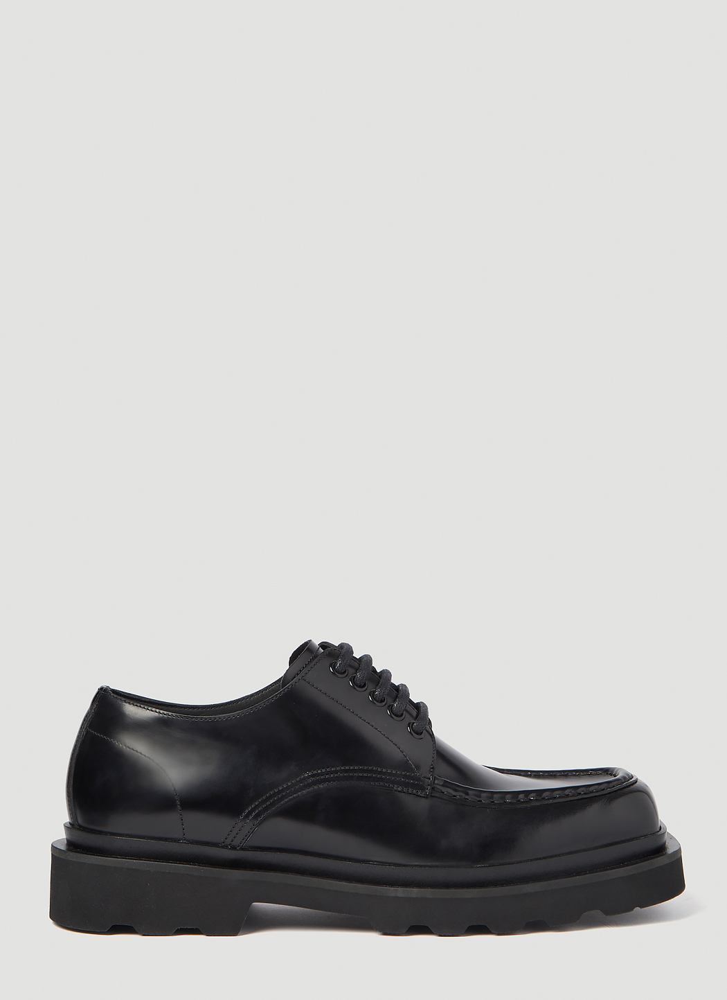 Dolce Gabbana Men's' Brushed Leather Derby Shoes in Black LN-CC®