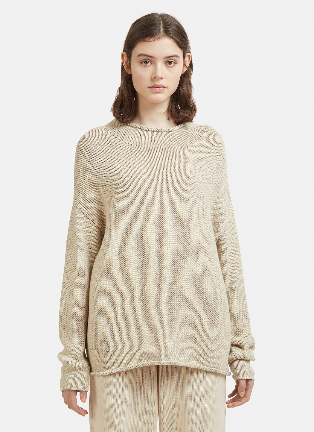Lauren Manoogian Roll Neck Sweater in Beige | LN-CC