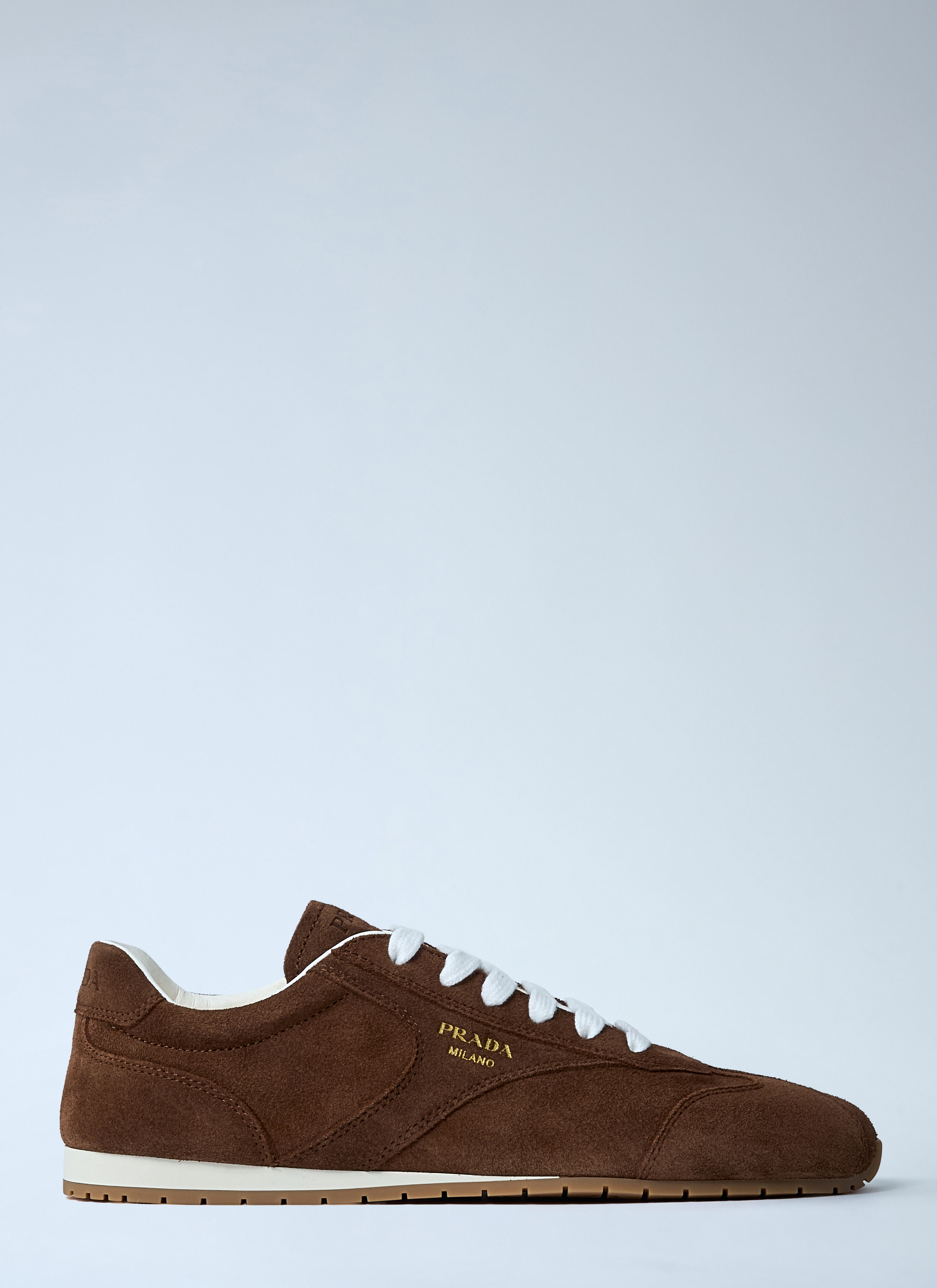 Prada Women's Brown Suede Sneakers - Woman Sneakers Eu - 38