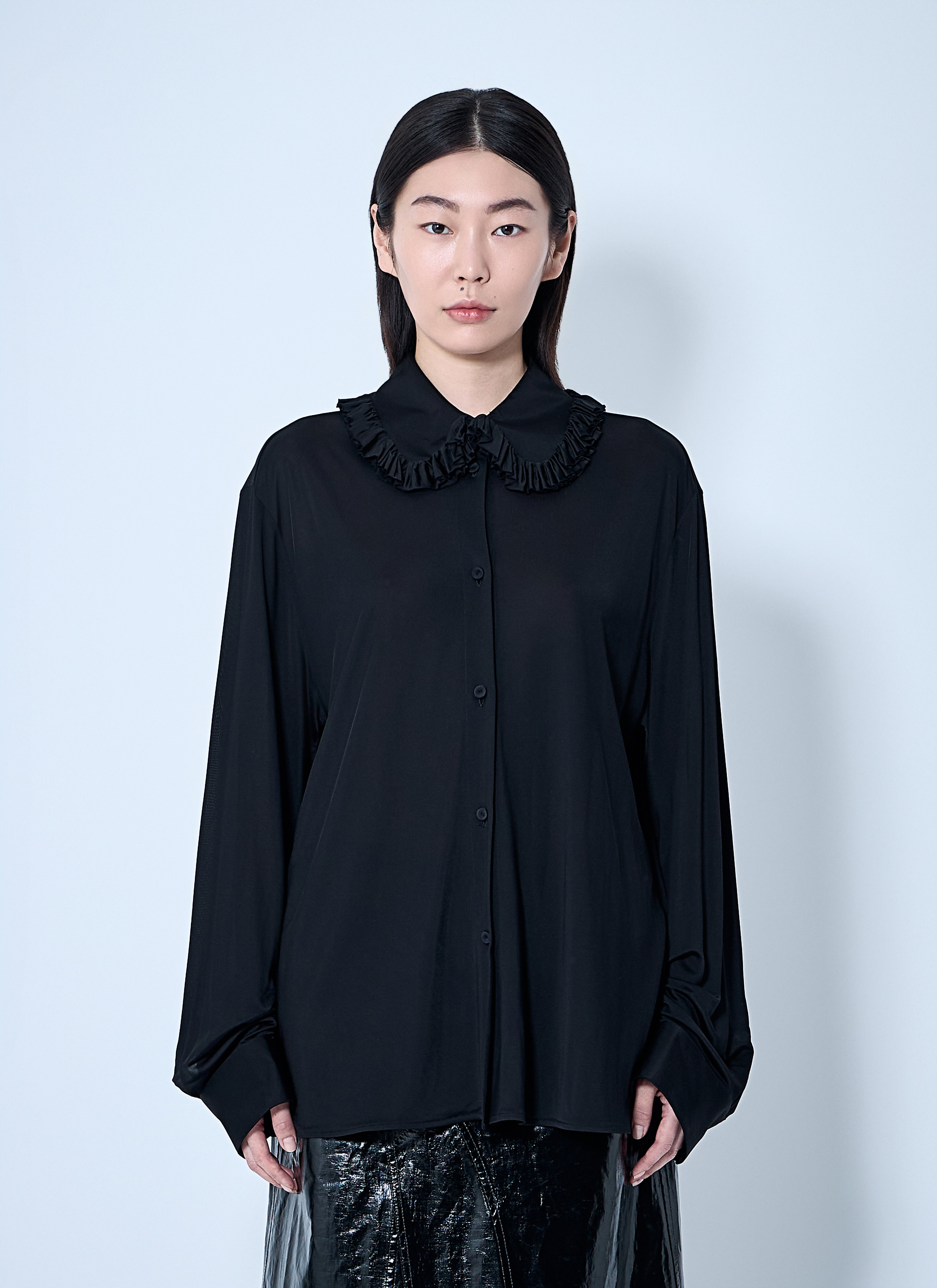 Jil Sander Women's' Viscose Shirt in Black | LN-CC®