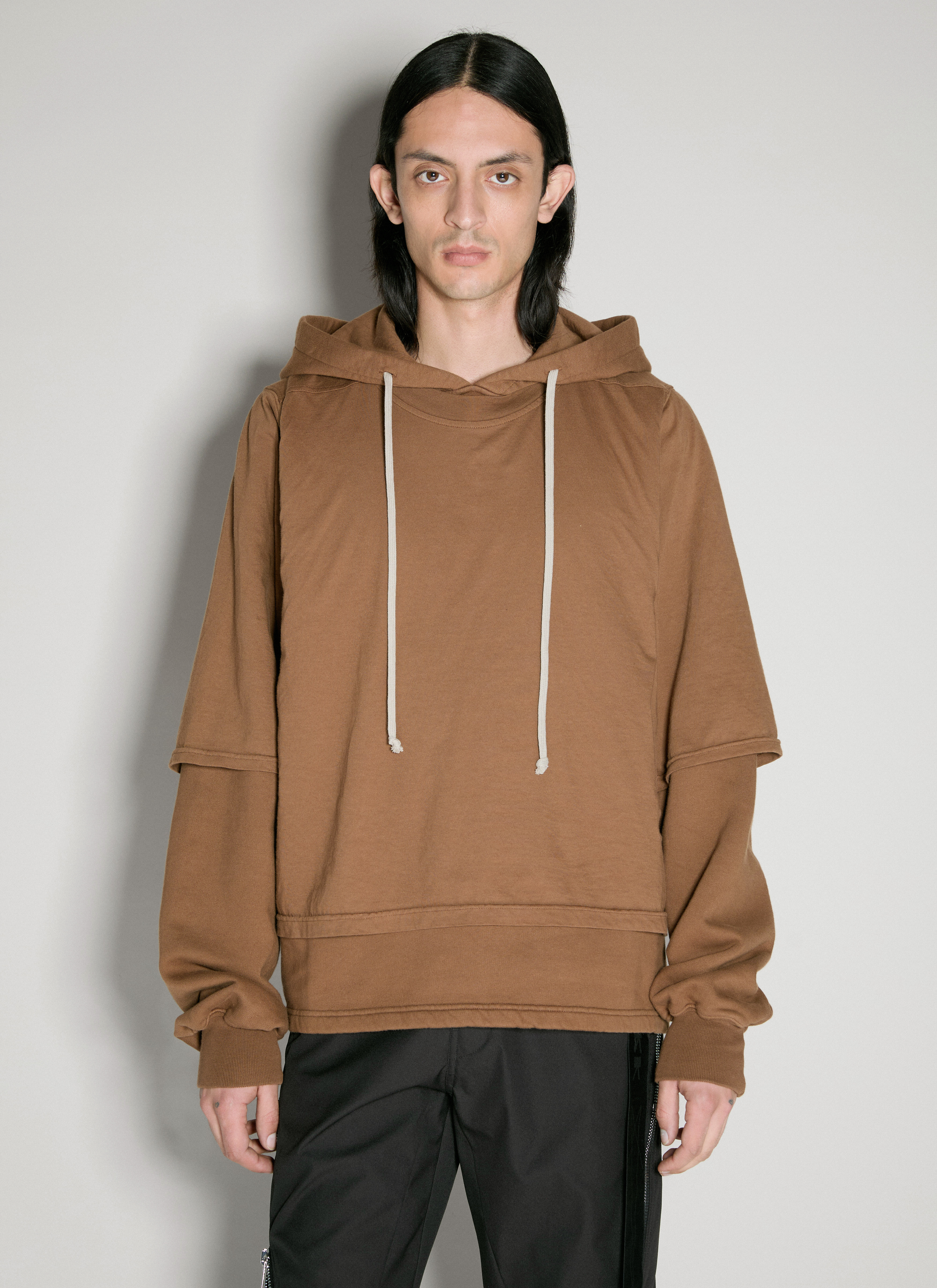 【Rick Owens】ハスラーコットンスウェットシャツ Rick Owens DRKSHDW メンズ ハスラー フーデッド スウェット