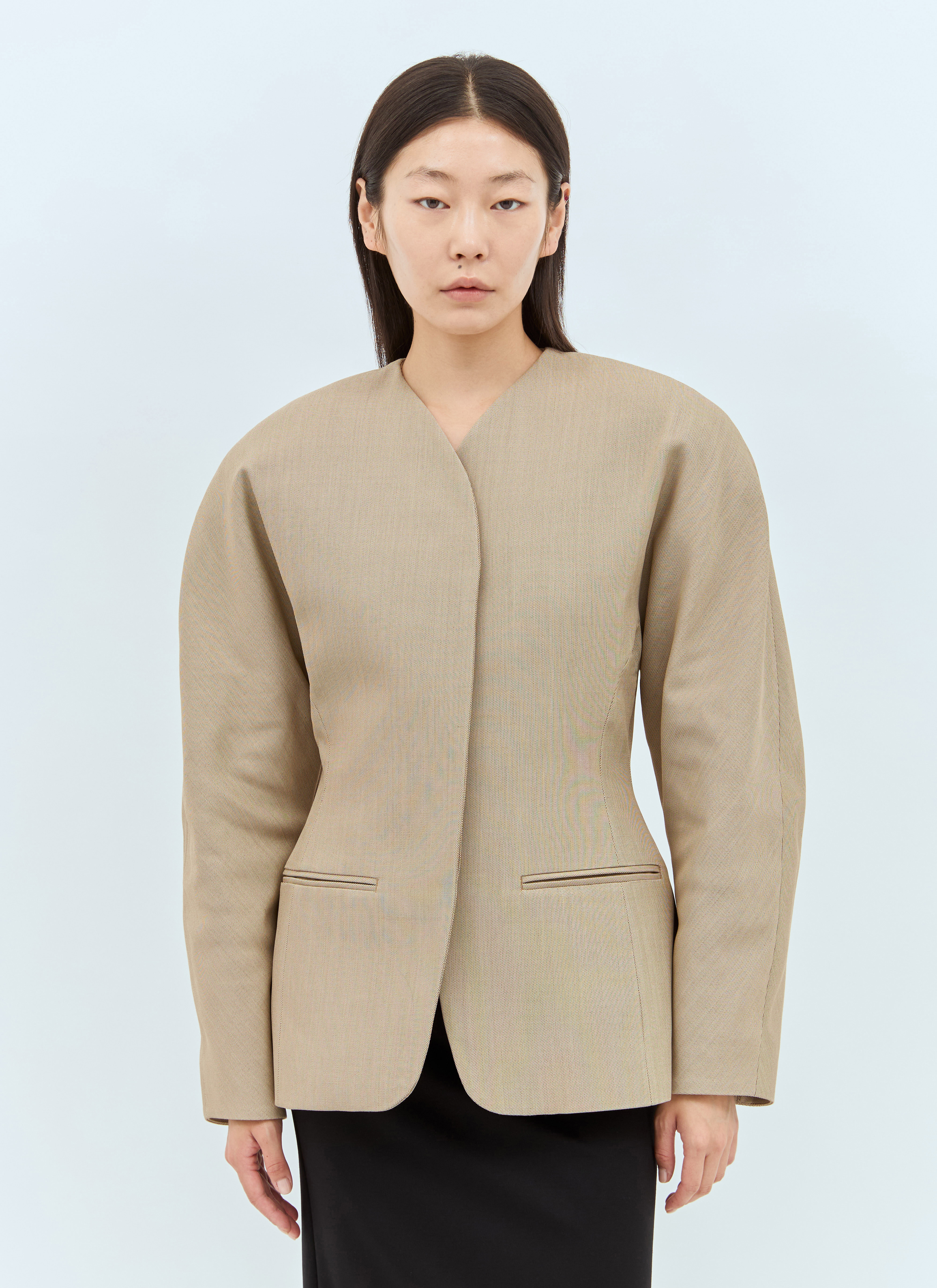 Jacquemus La Veste Ovalo ジャケット Jacquemus Women's' La Veste Ovalo in Beige | LN-CC®
