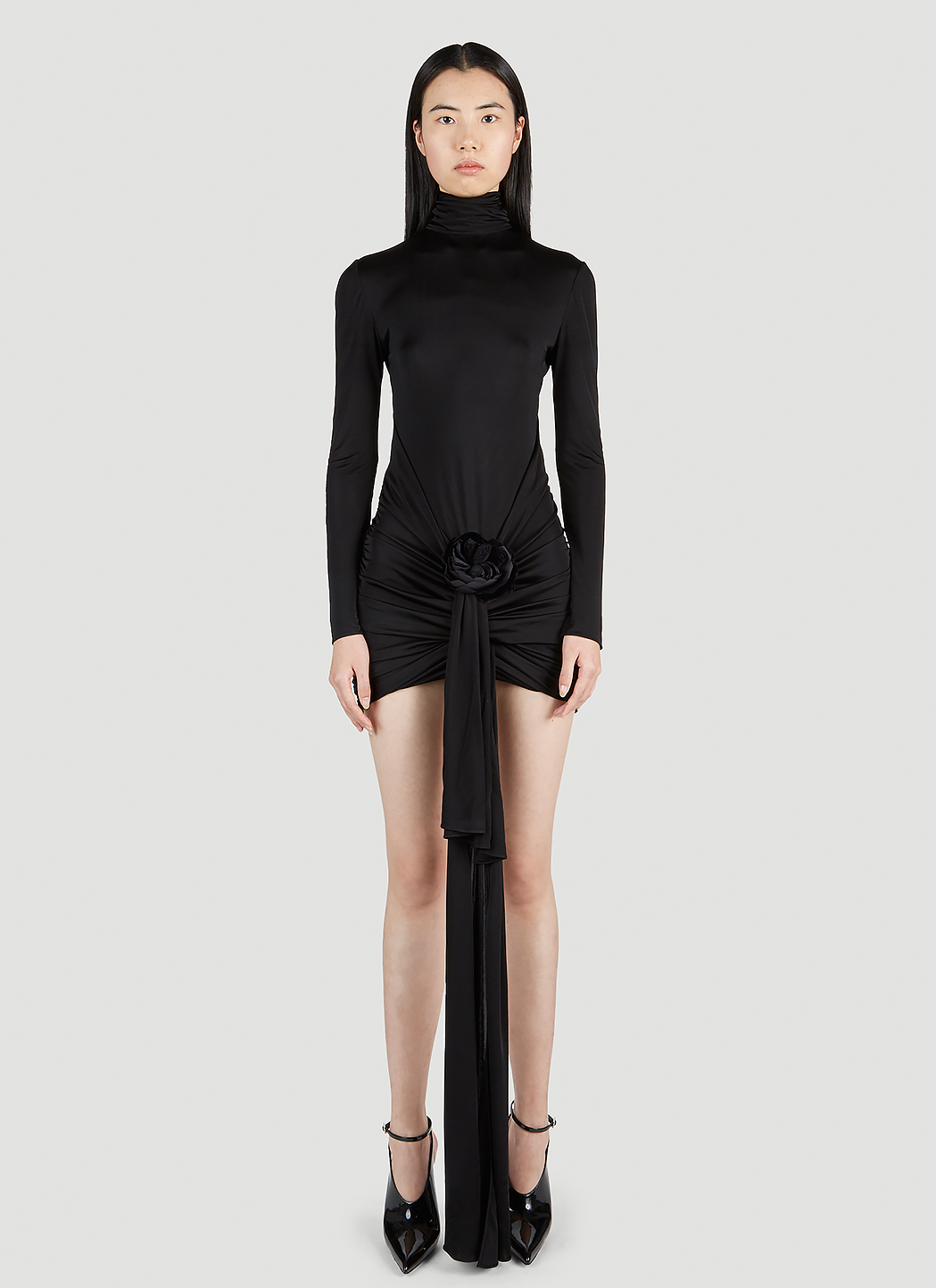 Corsage Ruched Mini Dress