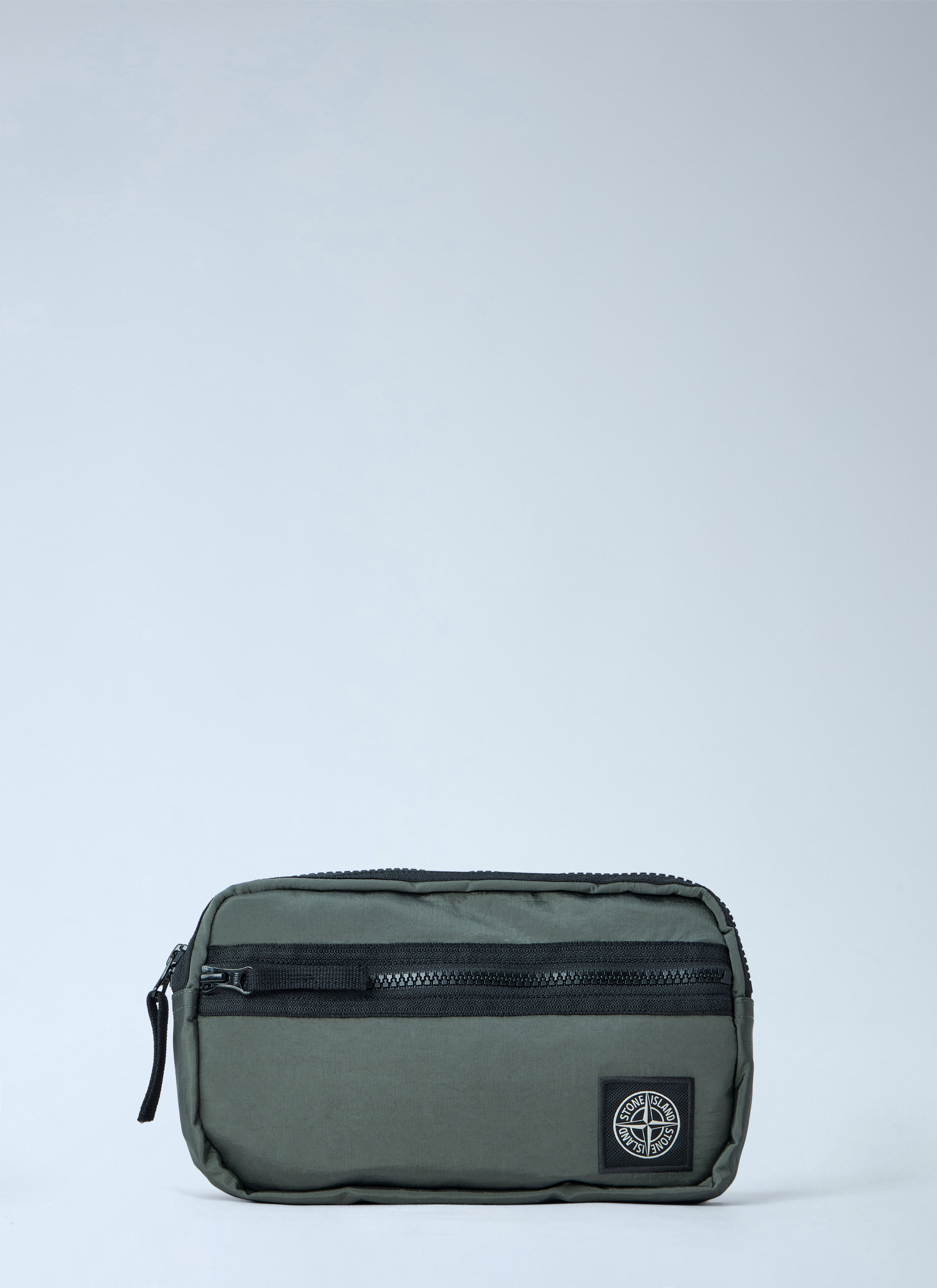 Stone Island Men's Green Compact Nylon Pouch - Man Belt Bags One Size