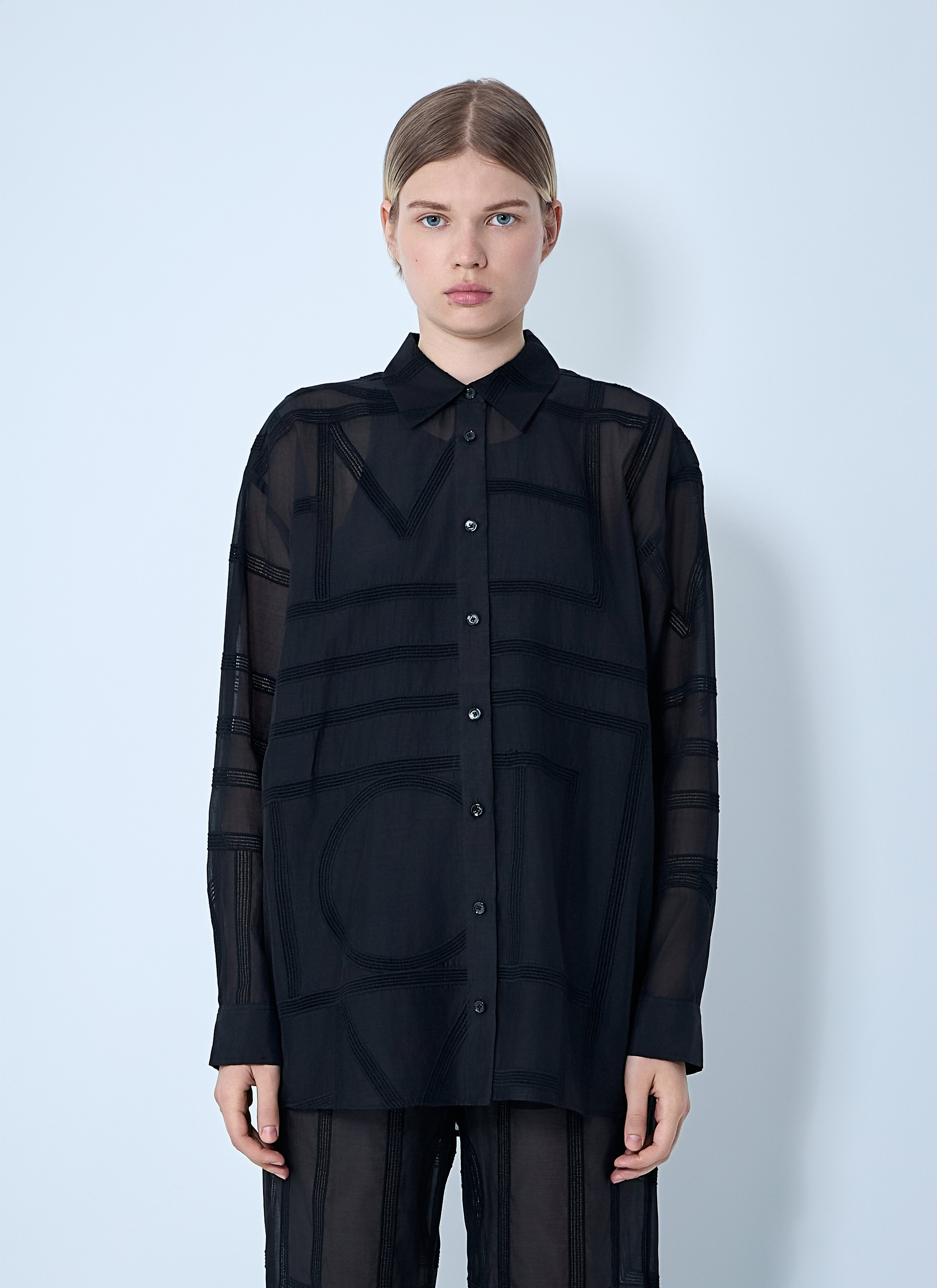 TOTEME Women's' Classic Crochet Shirt in Black | LN-CC®