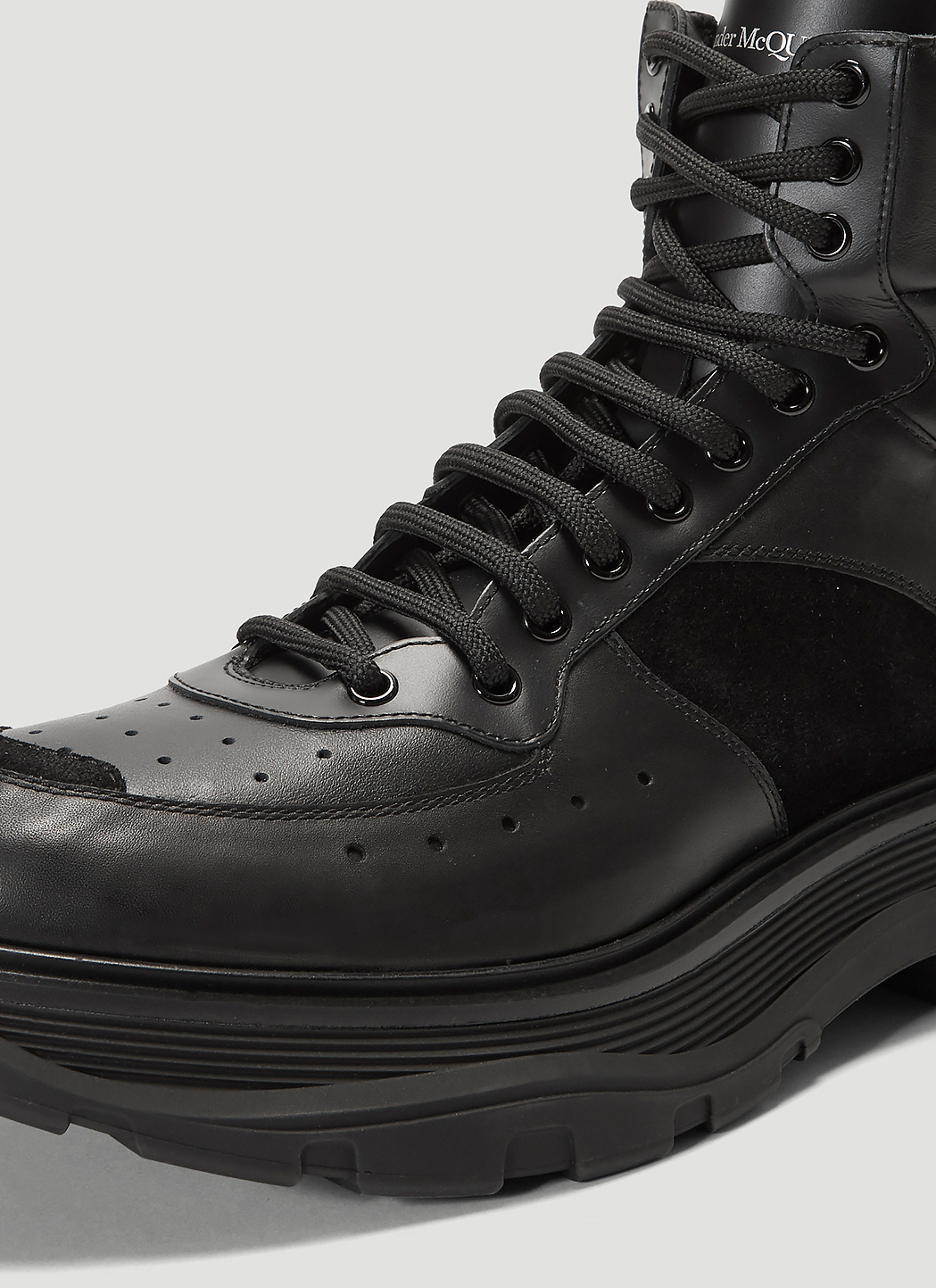 Alexander McQueen Leather Tread Boots | LN-CC