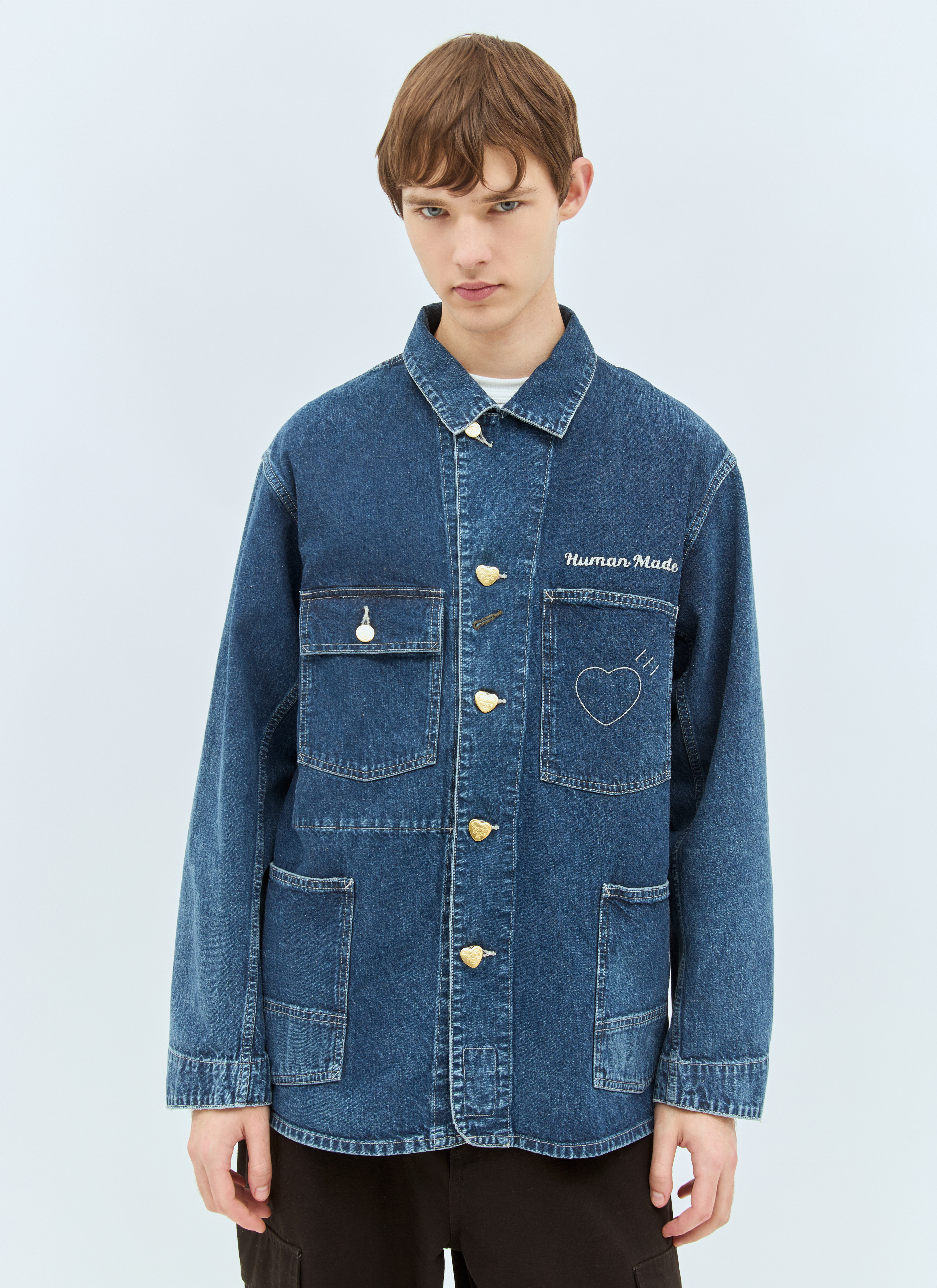 Human Made Men's' Logo Embroidery Denim Jacket in Blue | LN-CC®