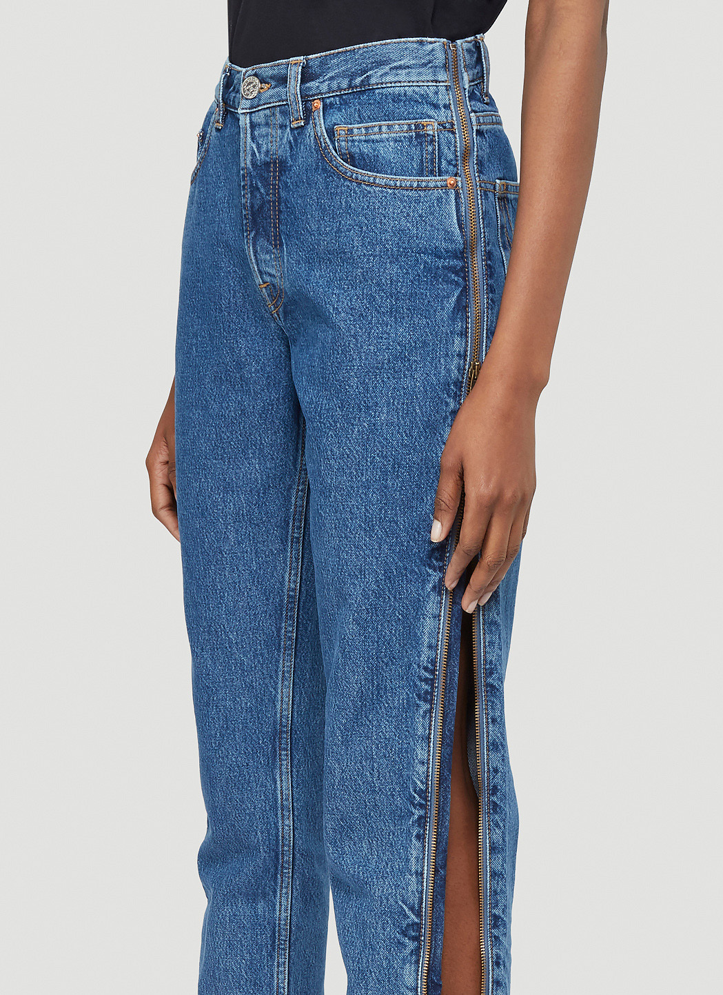SideZip Jeans in Blue LNCC