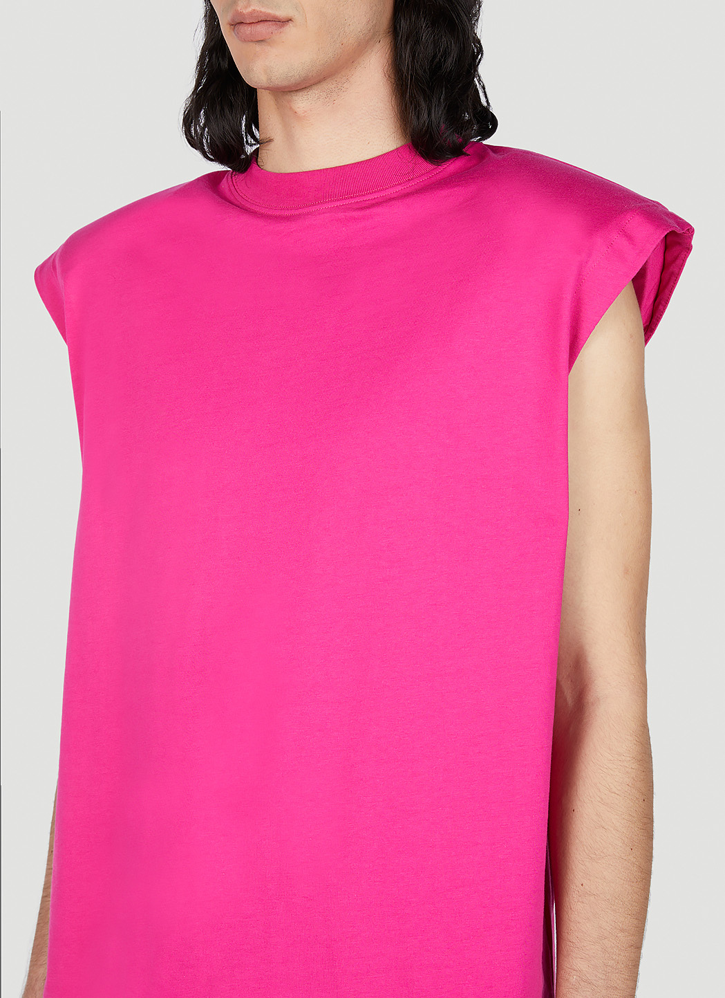 Sleeveless Strong Shoulder Top