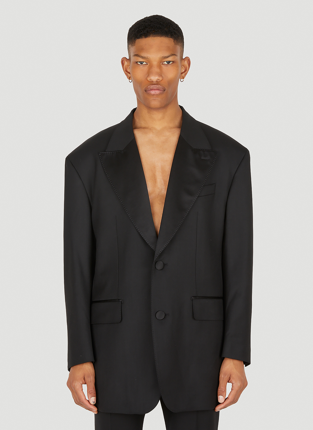 Dolce&Gabbana Satin Trimmed Tuxedo Blazer