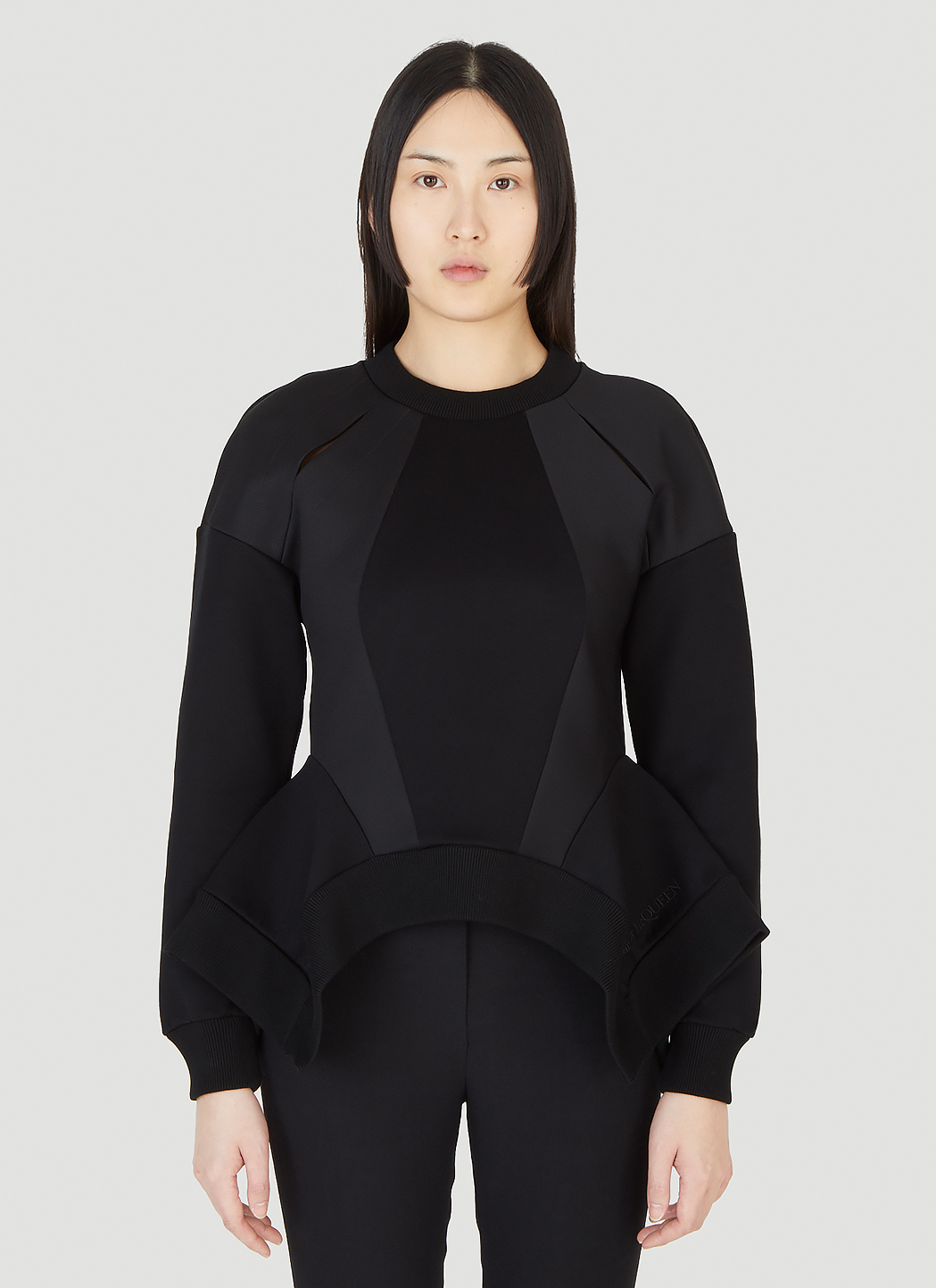 Peplum Panel Sweatshirt