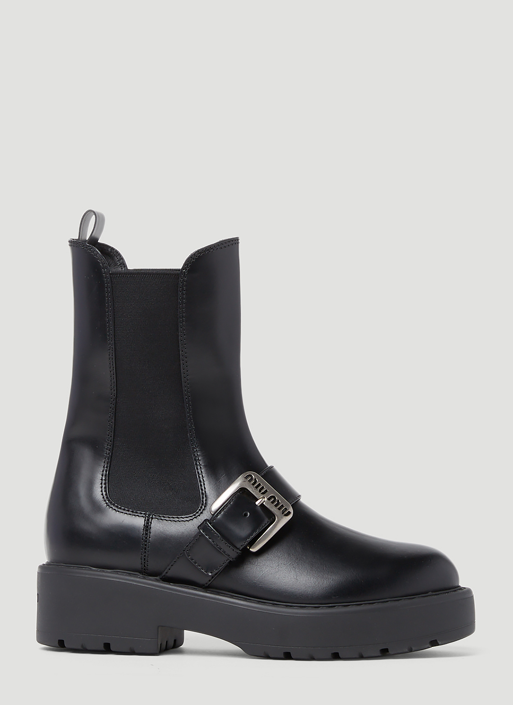 Logo Buckle Boots