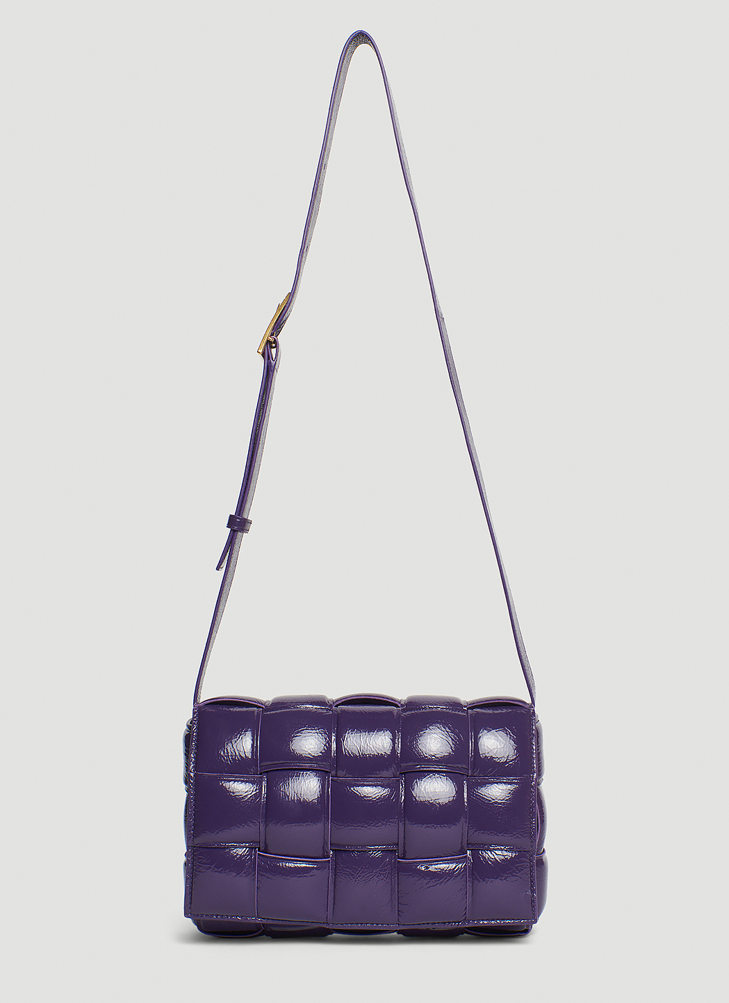 Bottega Women's Padded Cassette Shoulder Bag in Purple LNCC