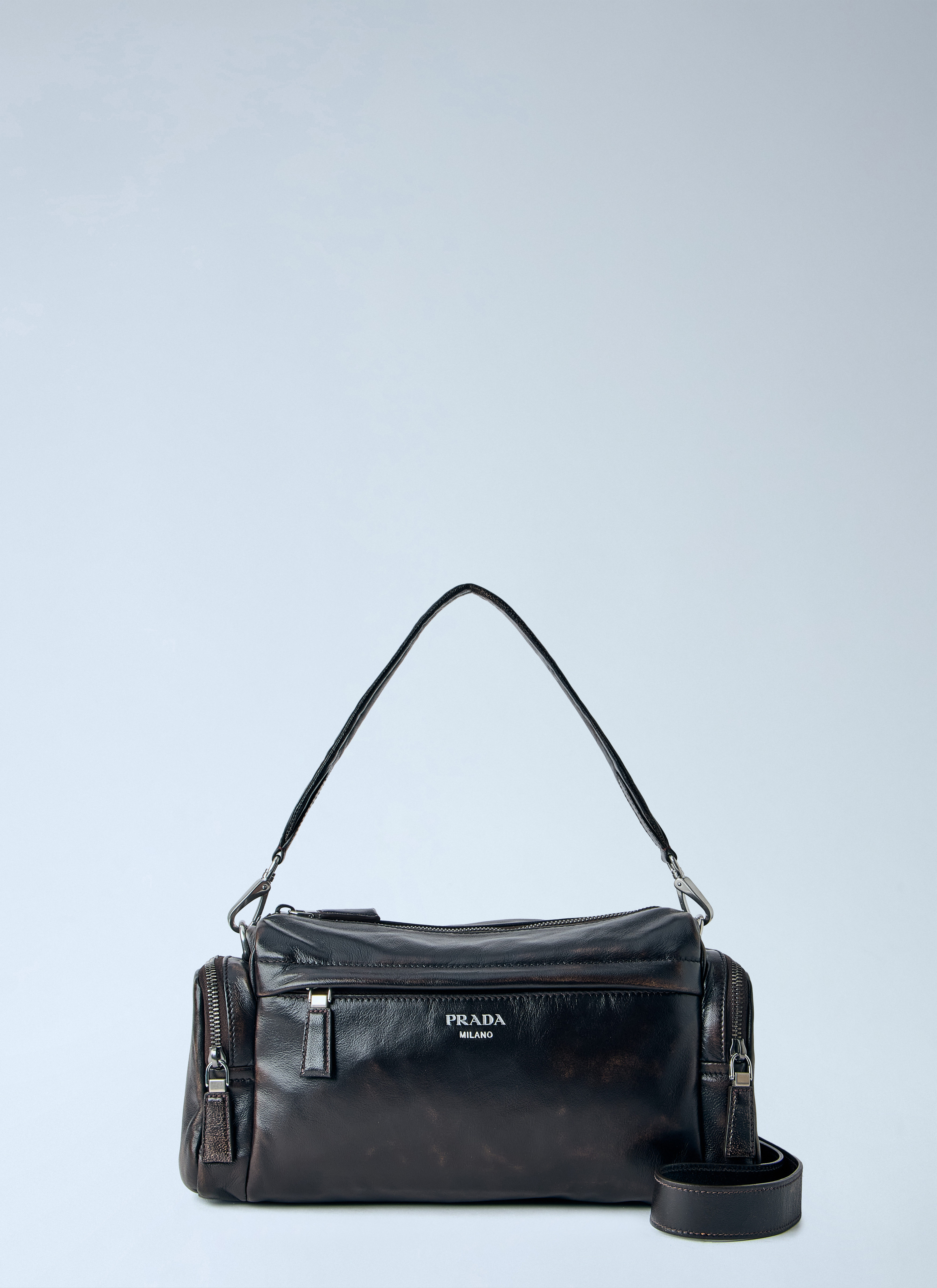 Prada Prada Distressed Nappa Leather Shoulder Bag
