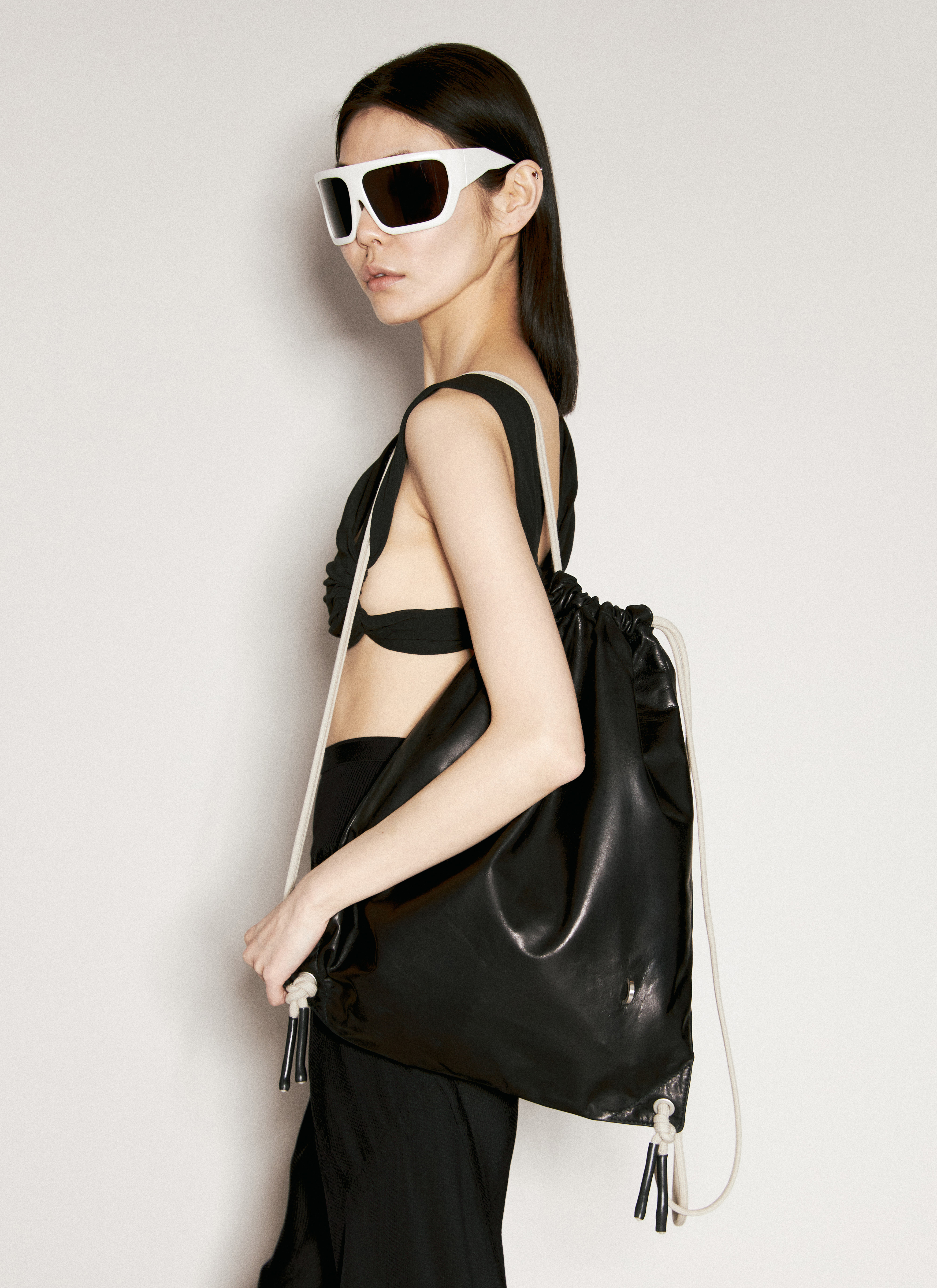 Rick Owens Women's' Drawstring Backpack in Black | LN-CC®