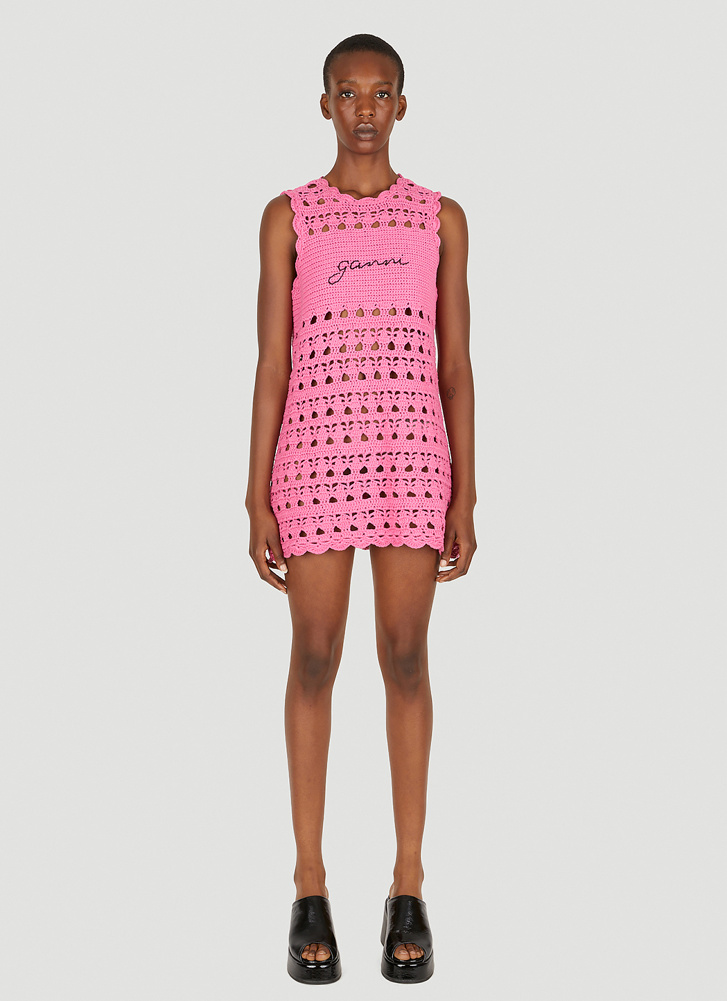 Crochet Tunic Mini Dress
