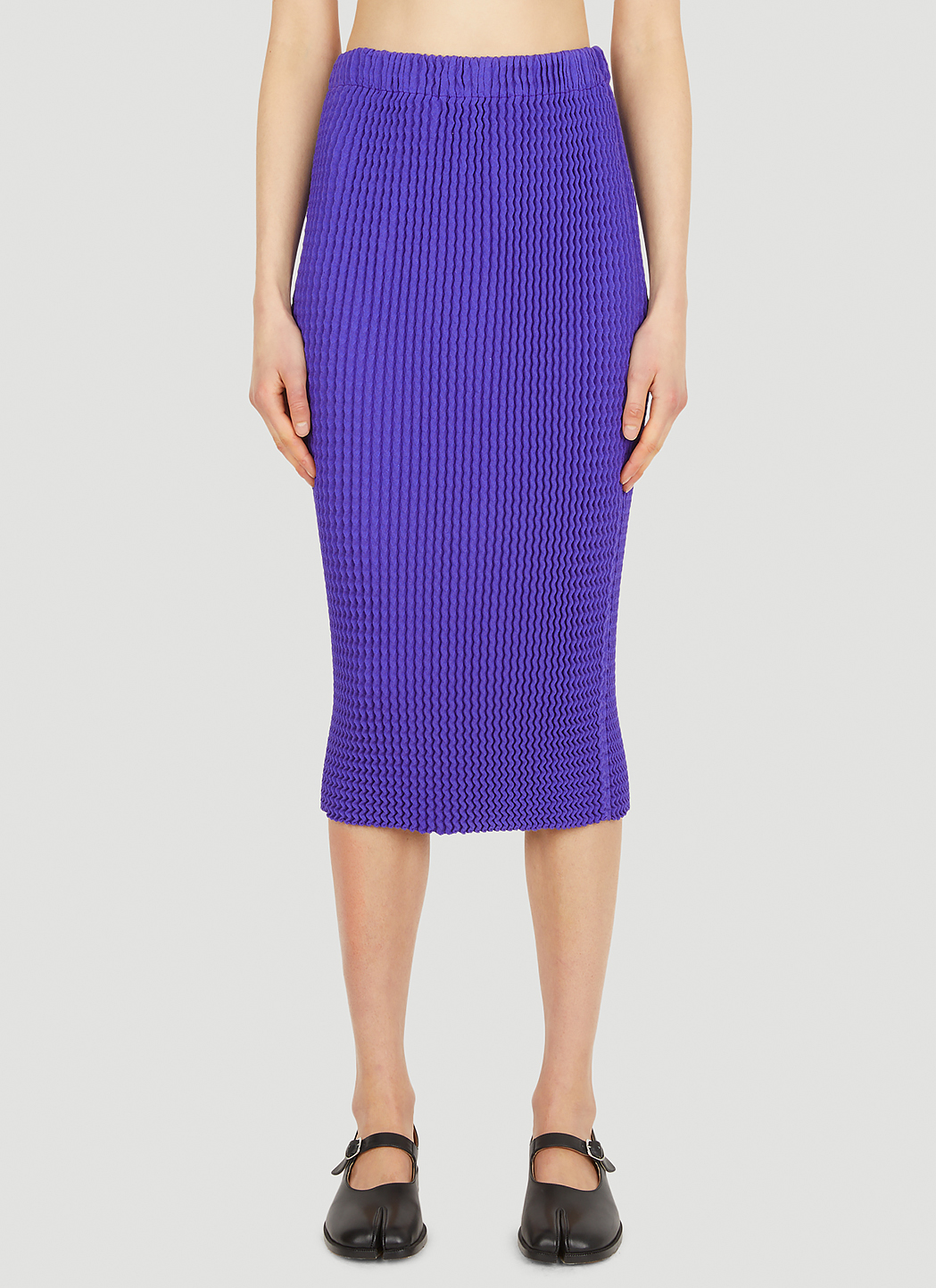 Issey Miyake Spongy Skirt in Purple | LN-CC
