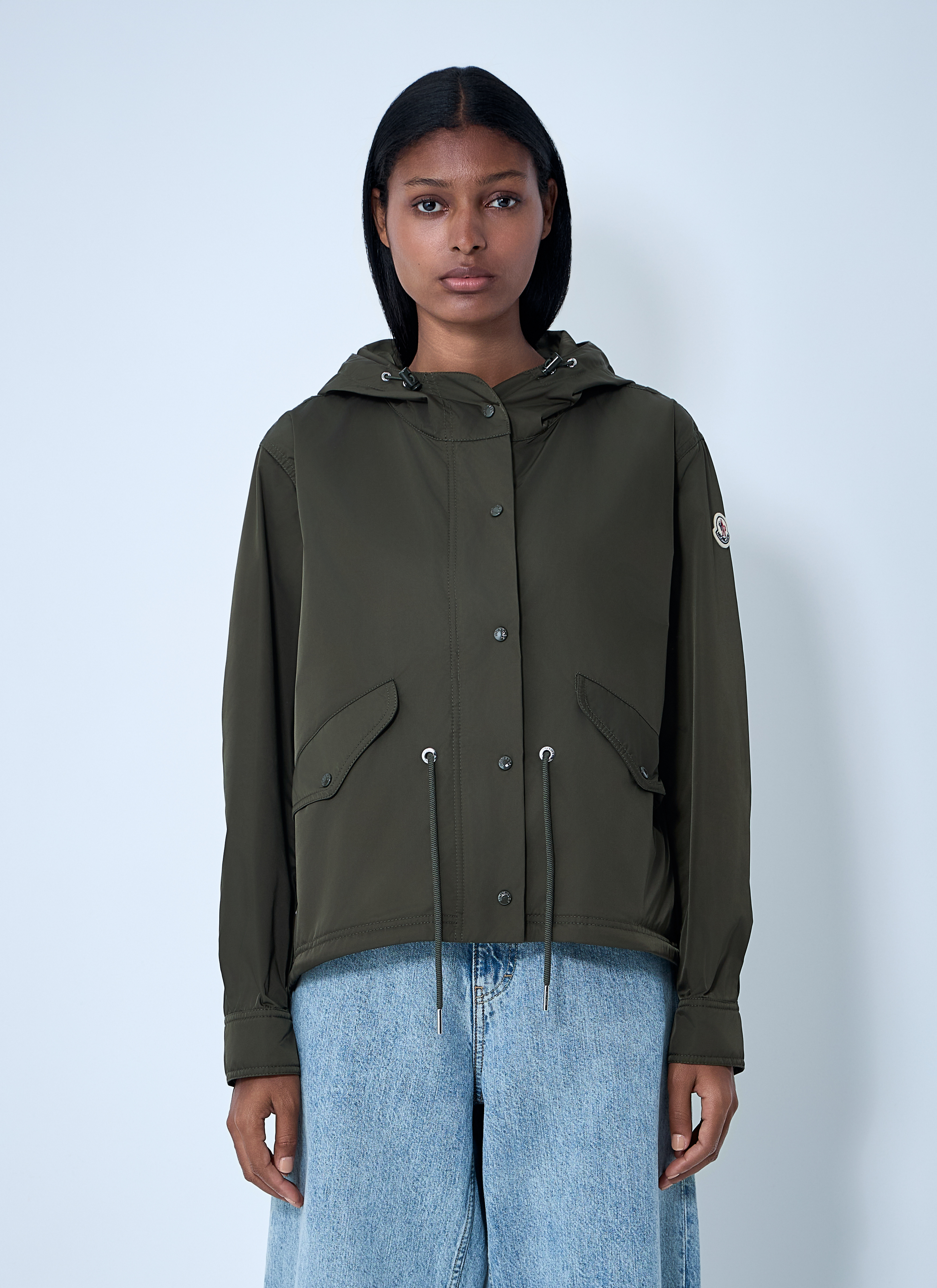 MONCLER GIVRE JACKET レディース ショート丈モッズコート 1 Moncler Women's' Noizay Short Parka Jacket in Olive | LN-CC®