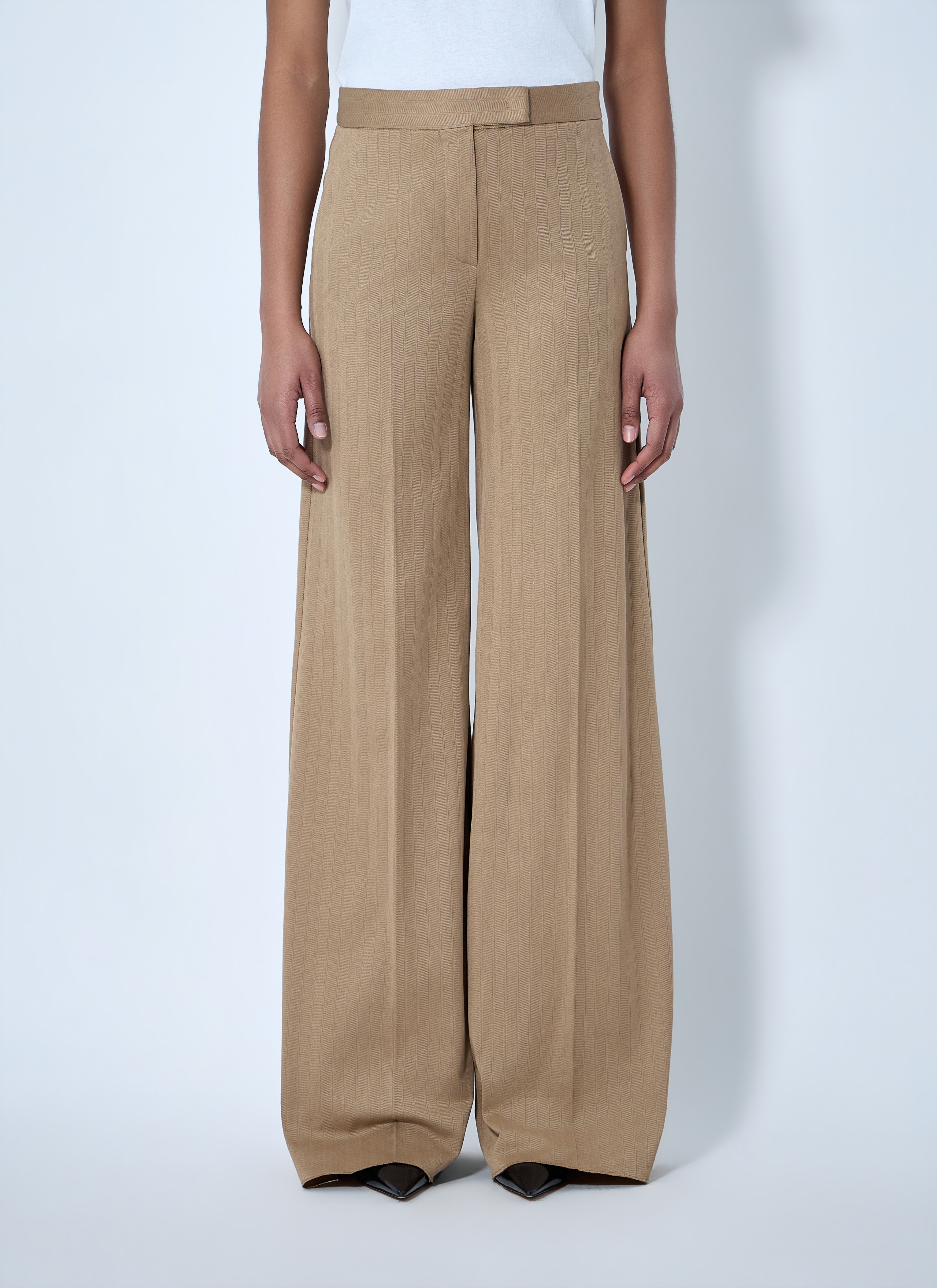 Max Mara Wide-Leg Tailored Trousers - Woman Pants Camel It - 42