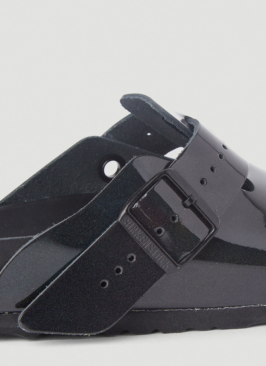 rick owens iridescent birkenstock