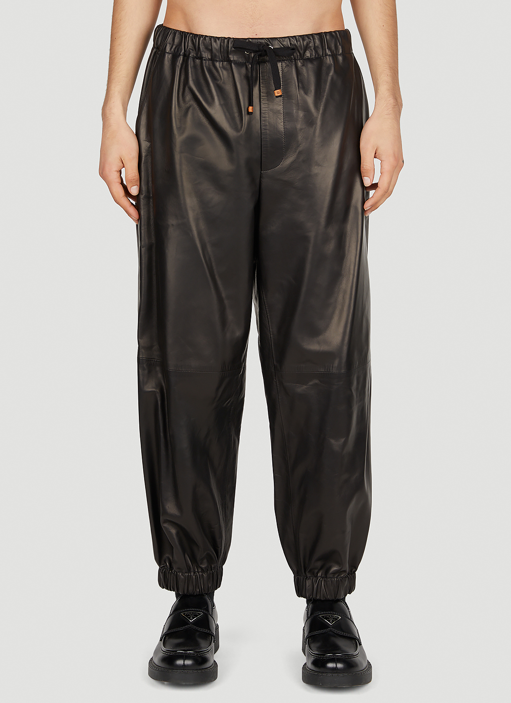 Leather Jogging Pants