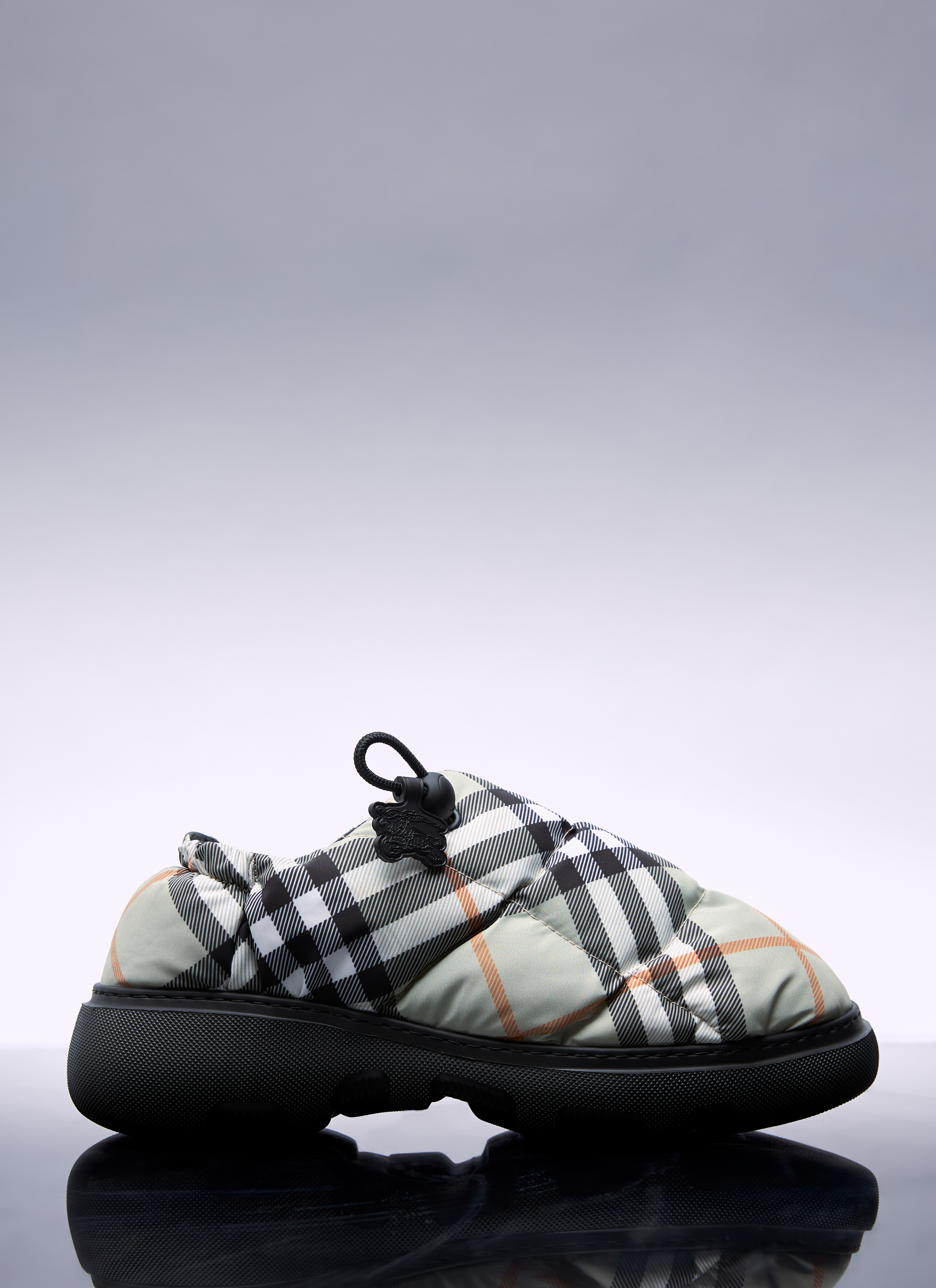 Burberry Burberry Check Nylon-Blend Pillow Mule