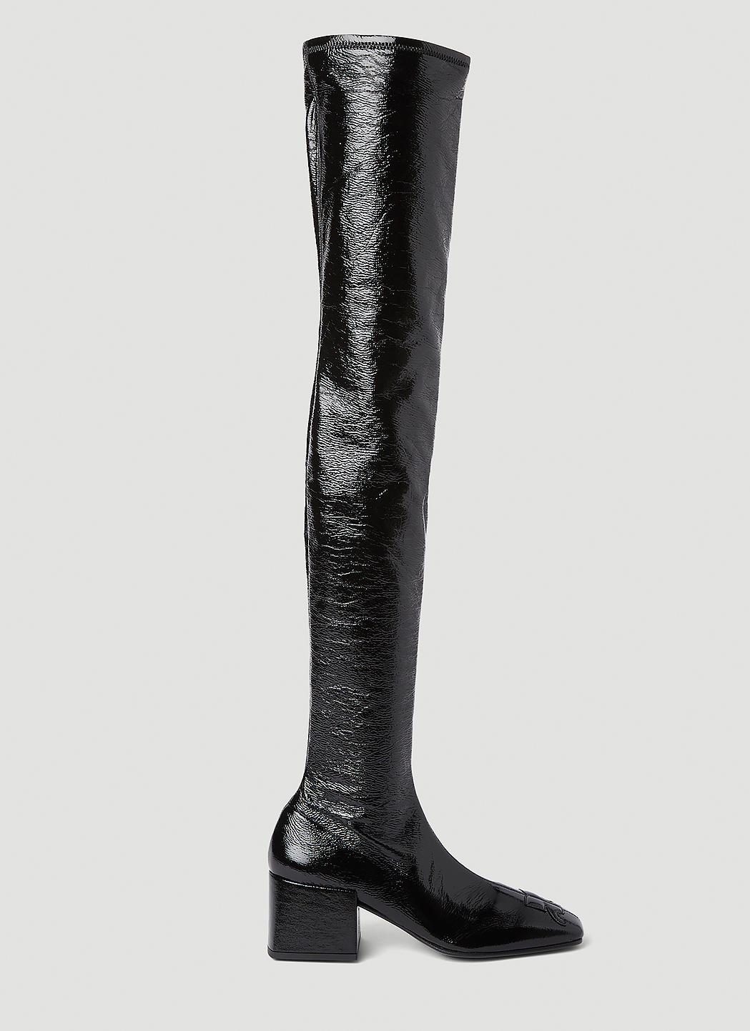 Courrèges Vinyl Knee High Boots