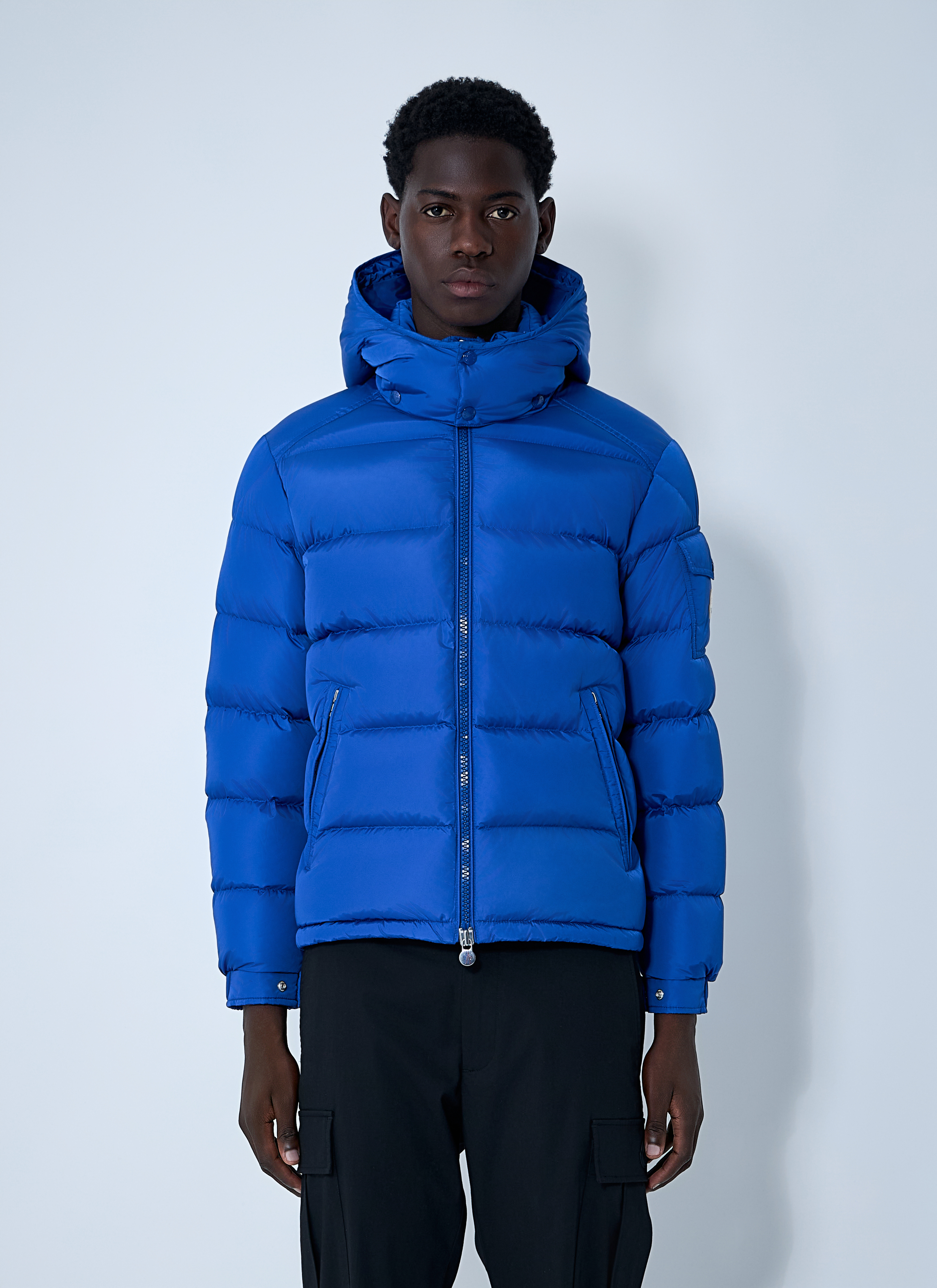 Moncler Men's' Maya Short Down Jacket in Blue | LN-CC®