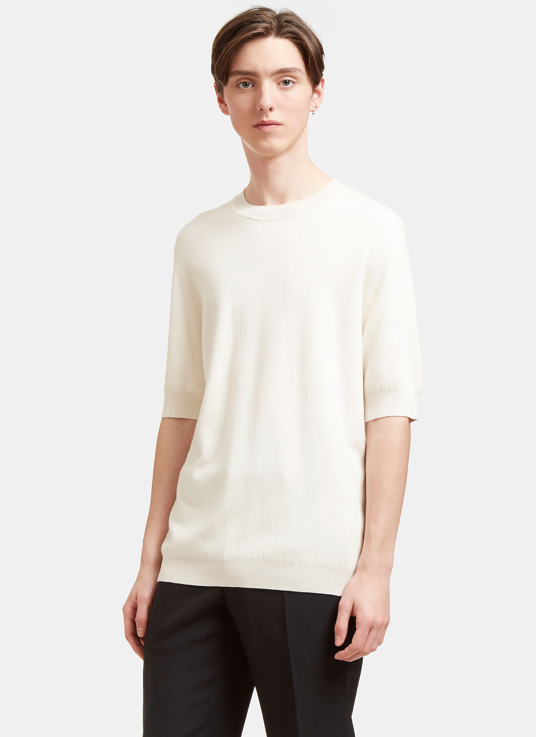 Silk and Cashmere-Blend Fine-Knit T-Shirt