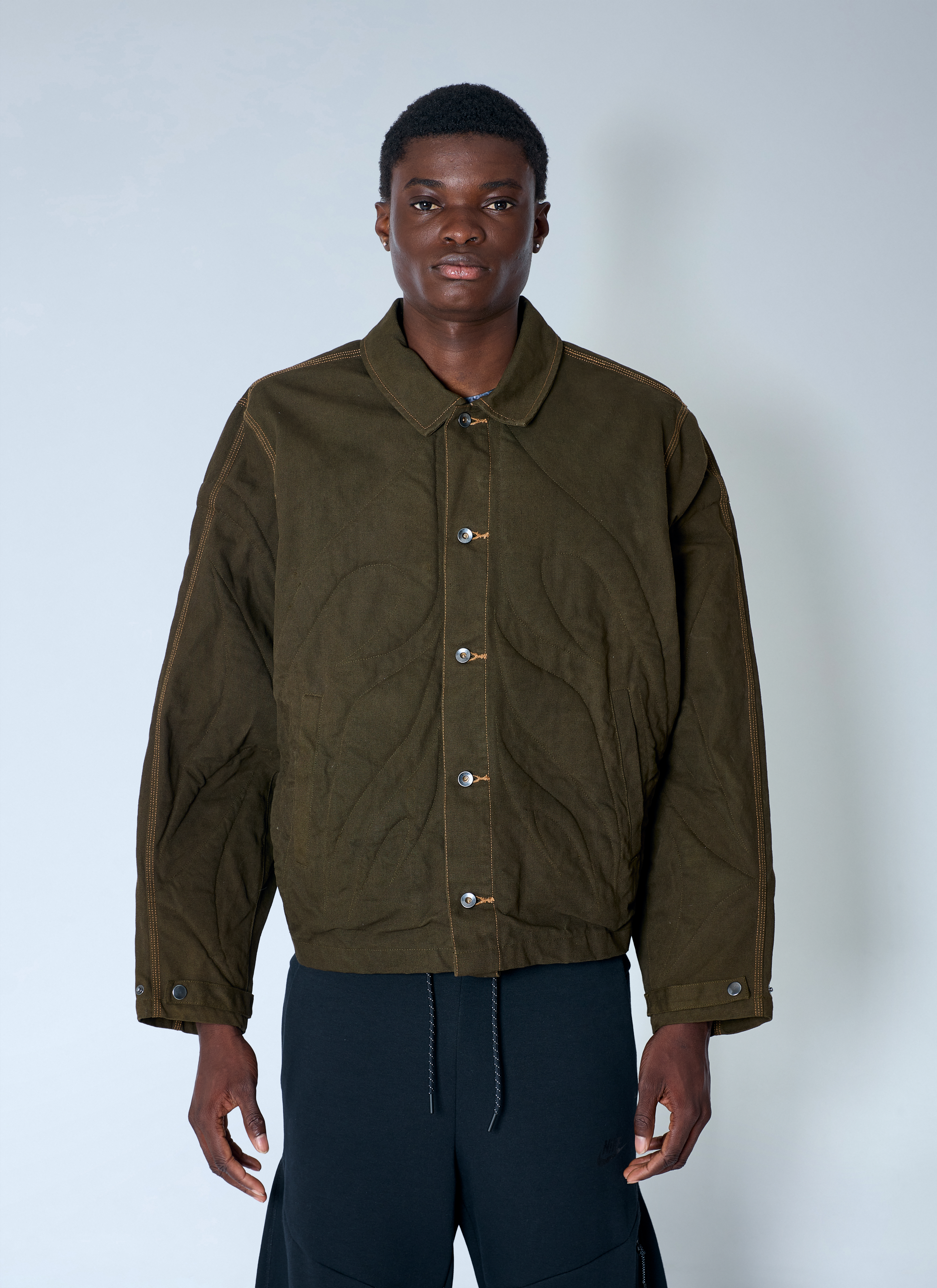 Nike by Yaku Men's' Re-Create Chore Jacket in Khaki | LN-CC®