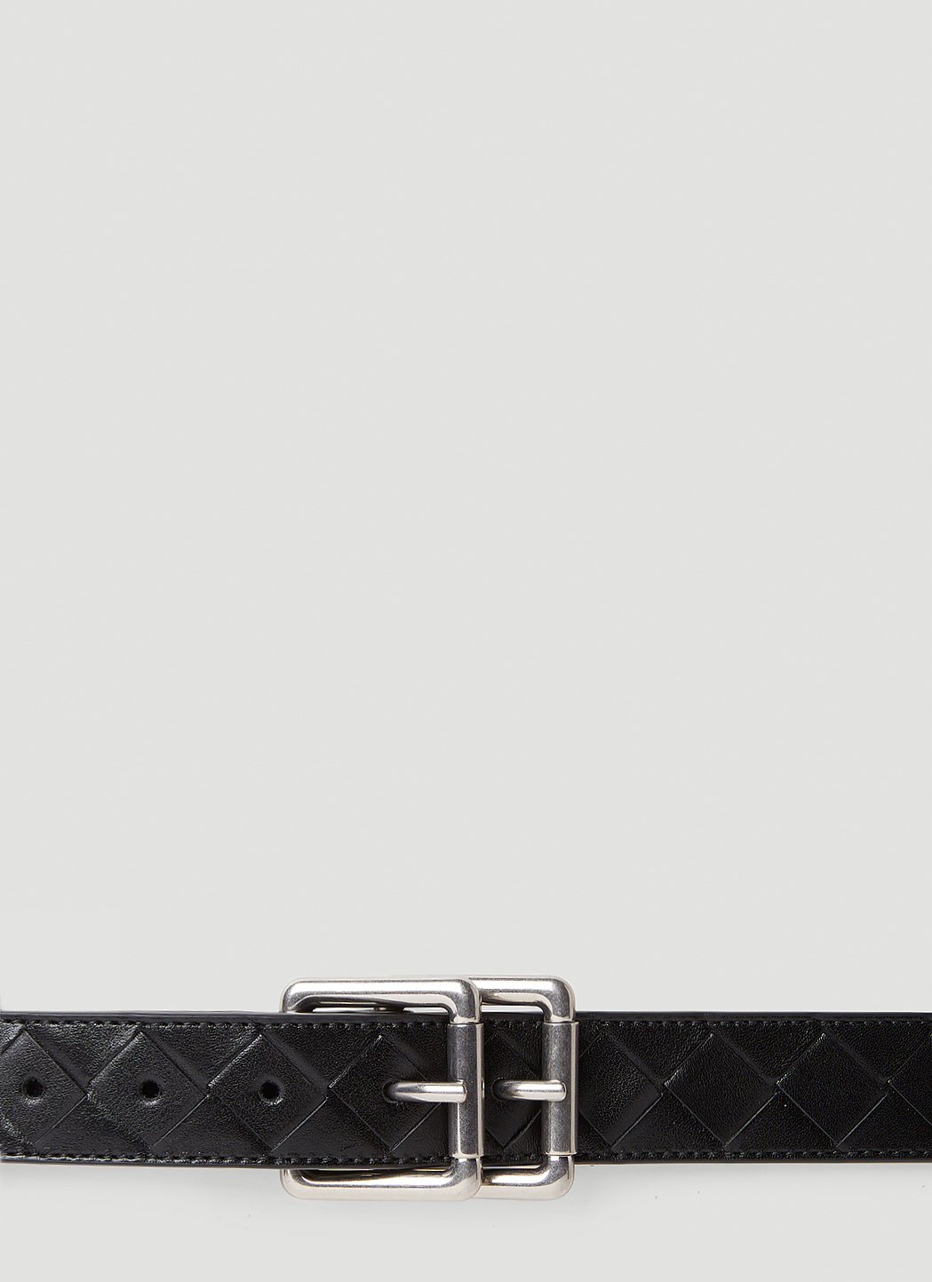 Intrecciato Double Buckle Belt