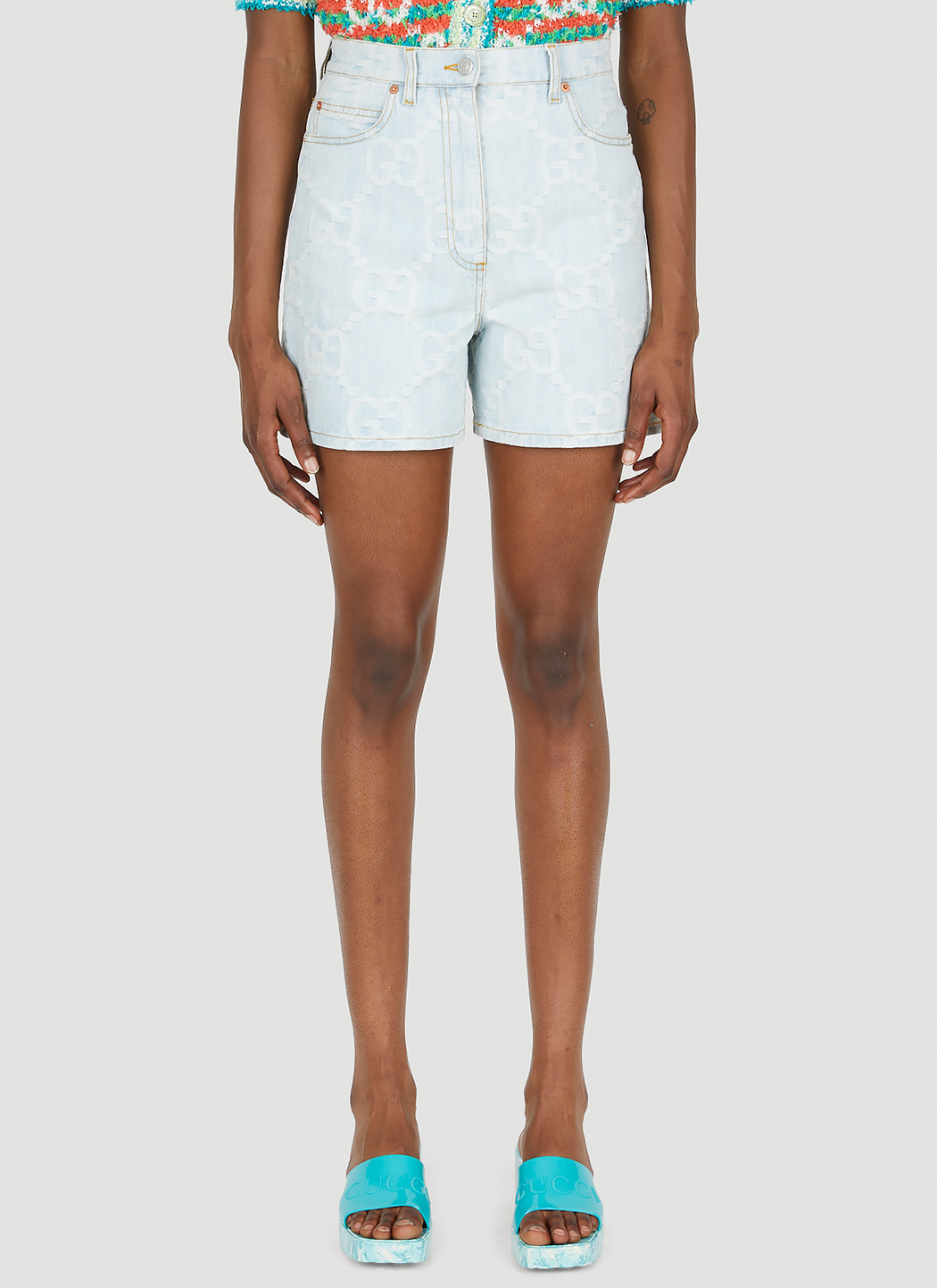 GG Denim Shorts