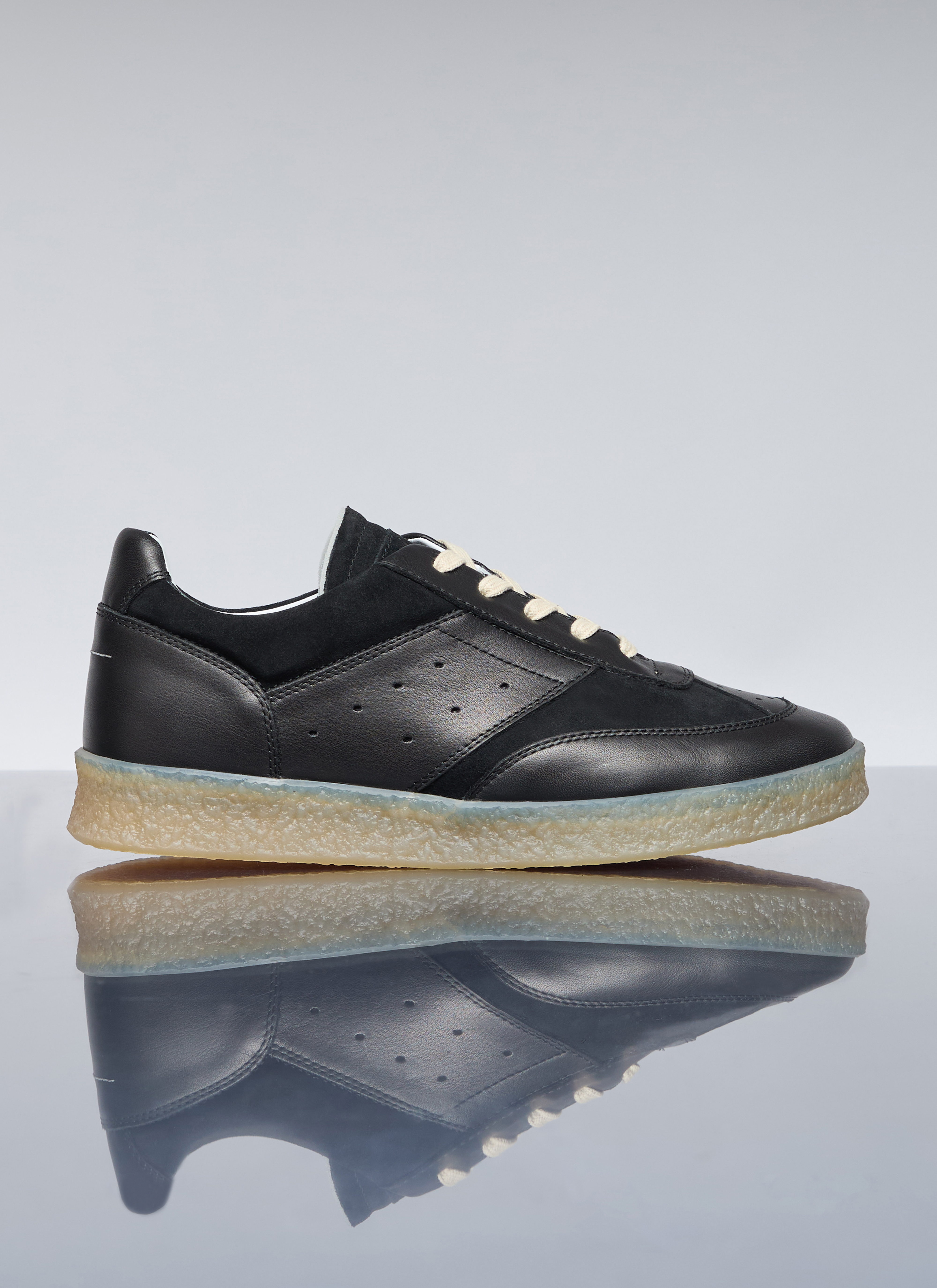 MM6 Maison Margiela Women's' 6 Court Sneakers in Black | LN-CC®