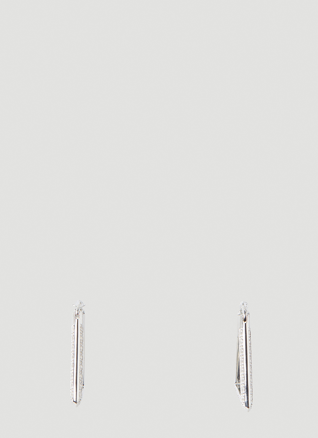 Embellished Triangle Hoop Earrings